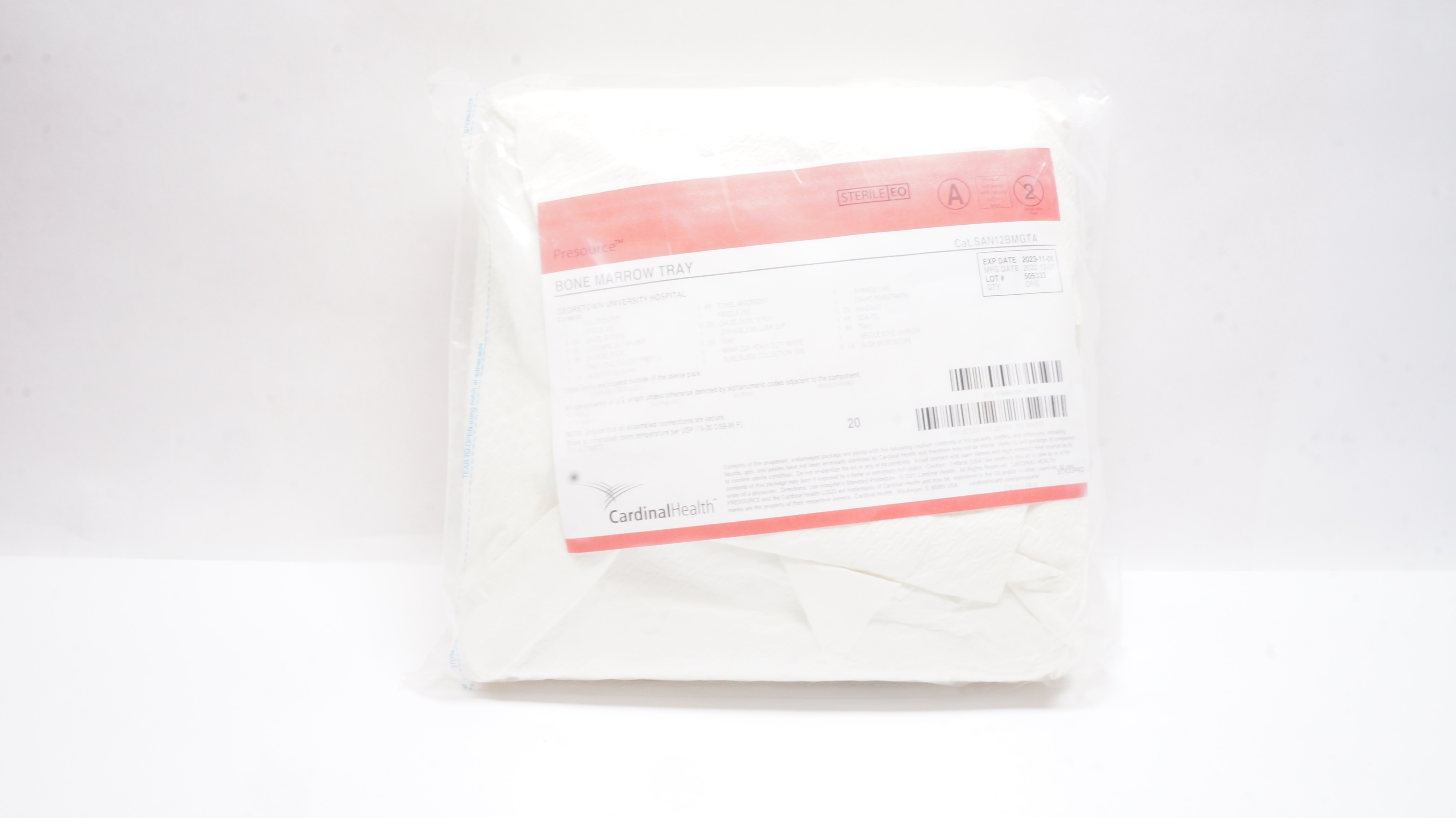 Cardinal Health SAN12BMGTA Presource Bone Marrow Tray