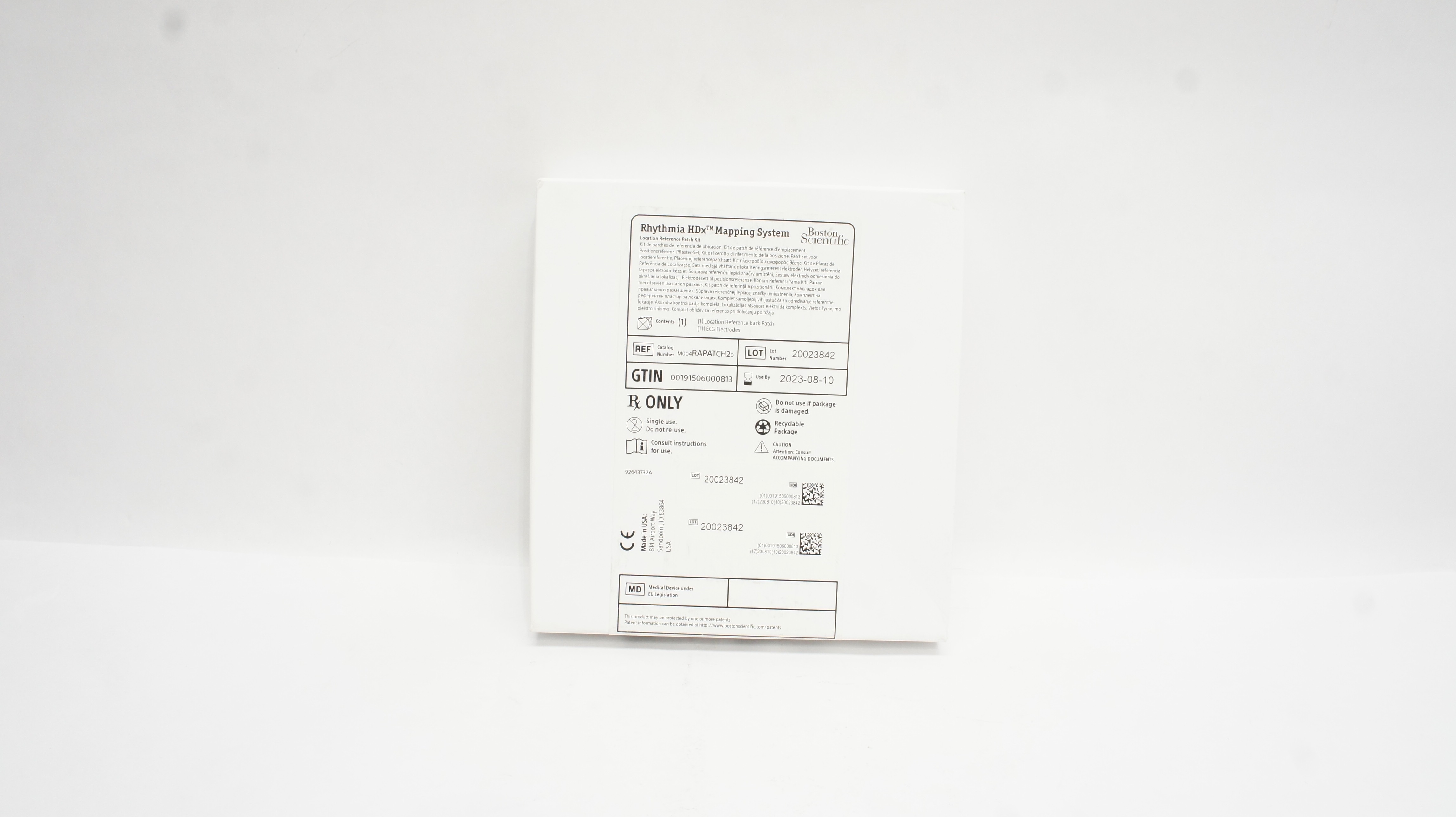 Boston Scientific M004RAPATCH20 Rhythmia HDx Location Reference Patch Kit (x)