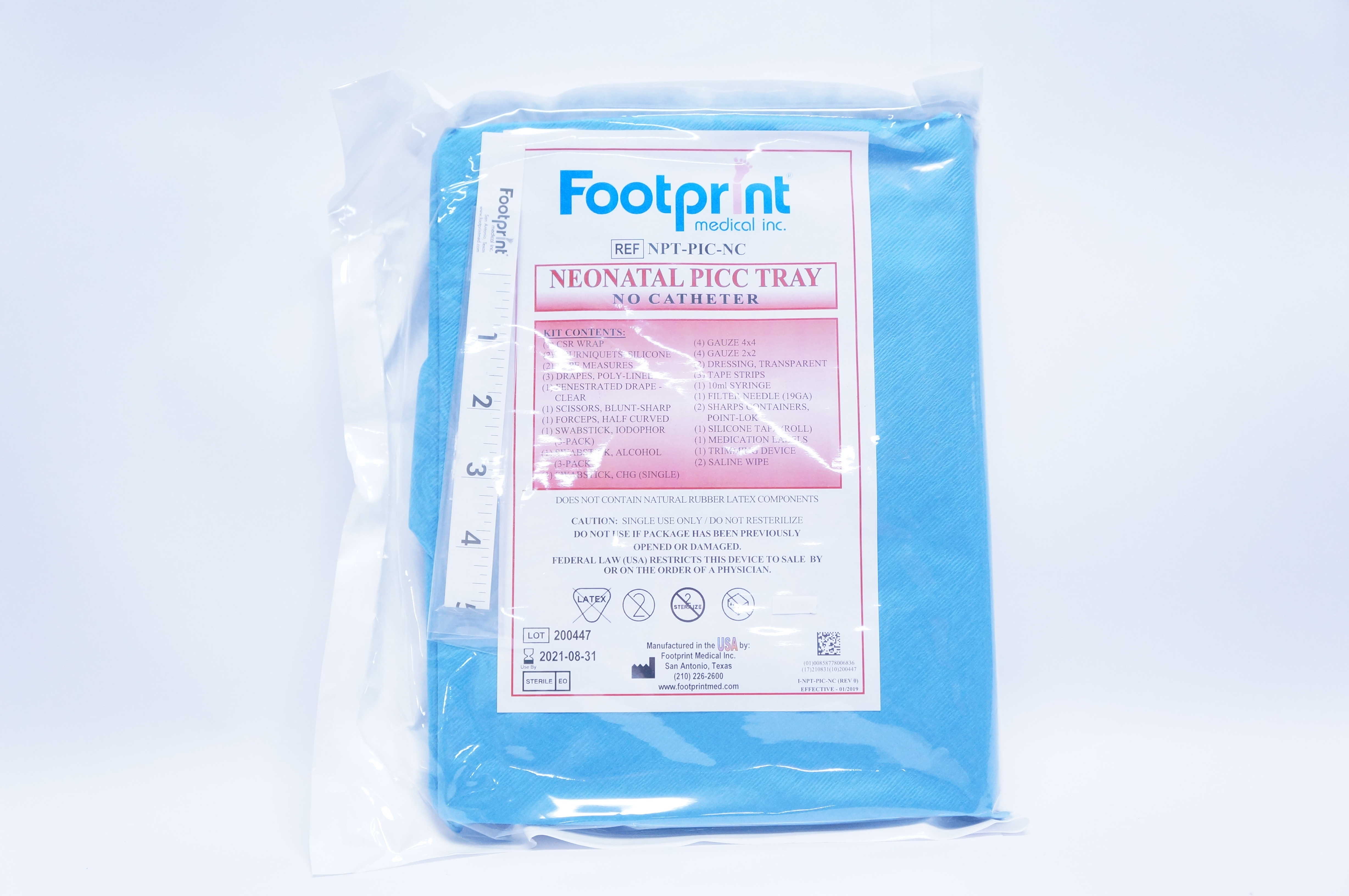 Footprint NPT-PIC-NC Neonatal Picc Tray No Catheter