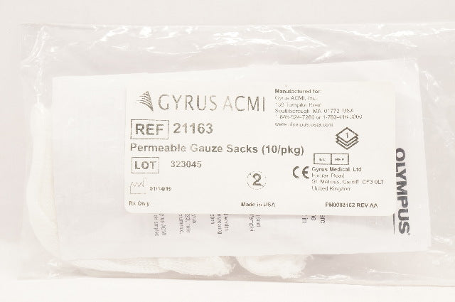 Gyrus Medical 21163 Gyrus Acmi Permeable Gauze Sacks