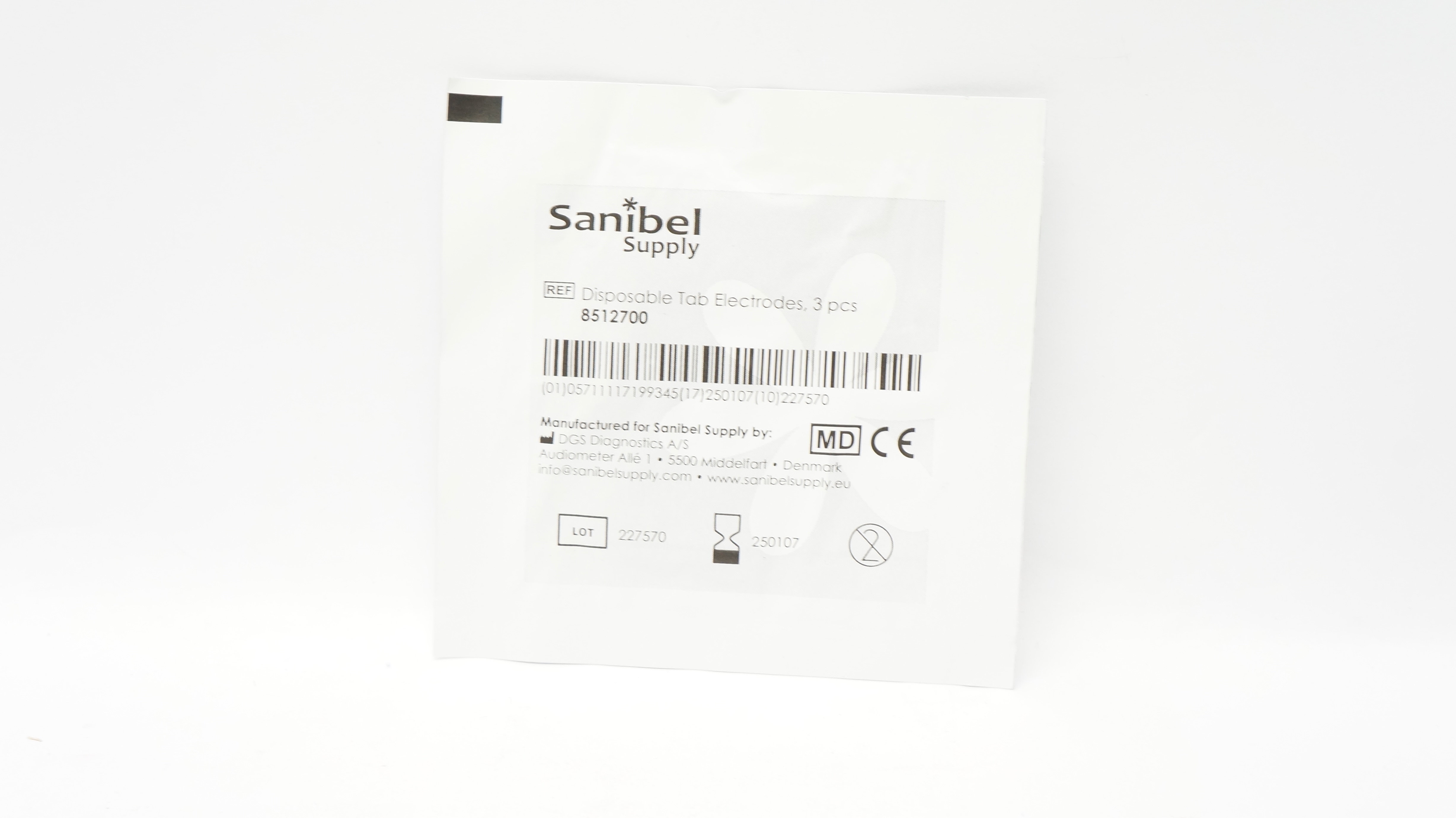 DGS Diagnostics 8512700 Disposable Tab Electrodes - Pack of 3