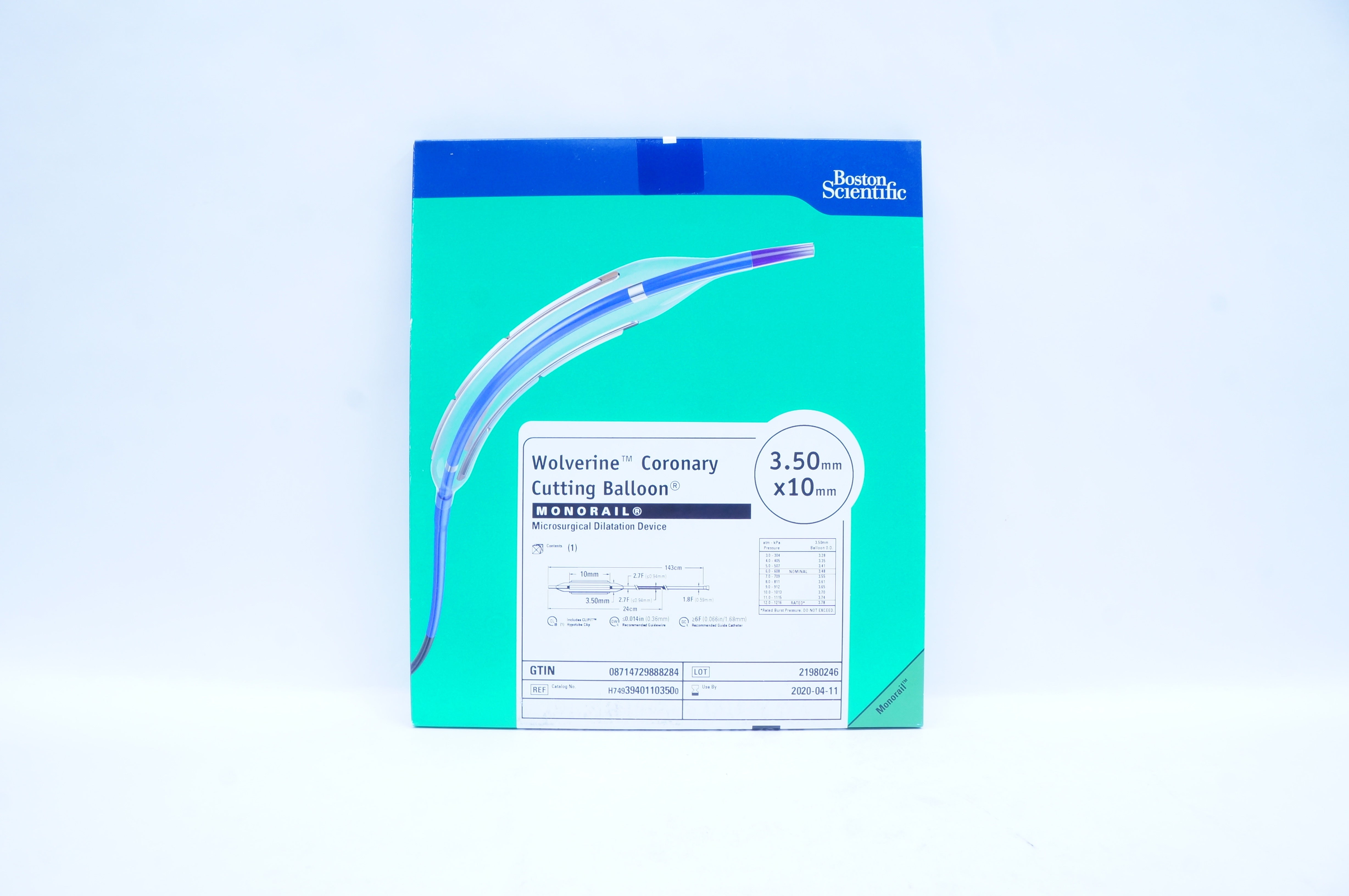 Boston Scientific 3940110350 Wolverine Coronary Cutting Balloon 3.50mm x 10mm(x)