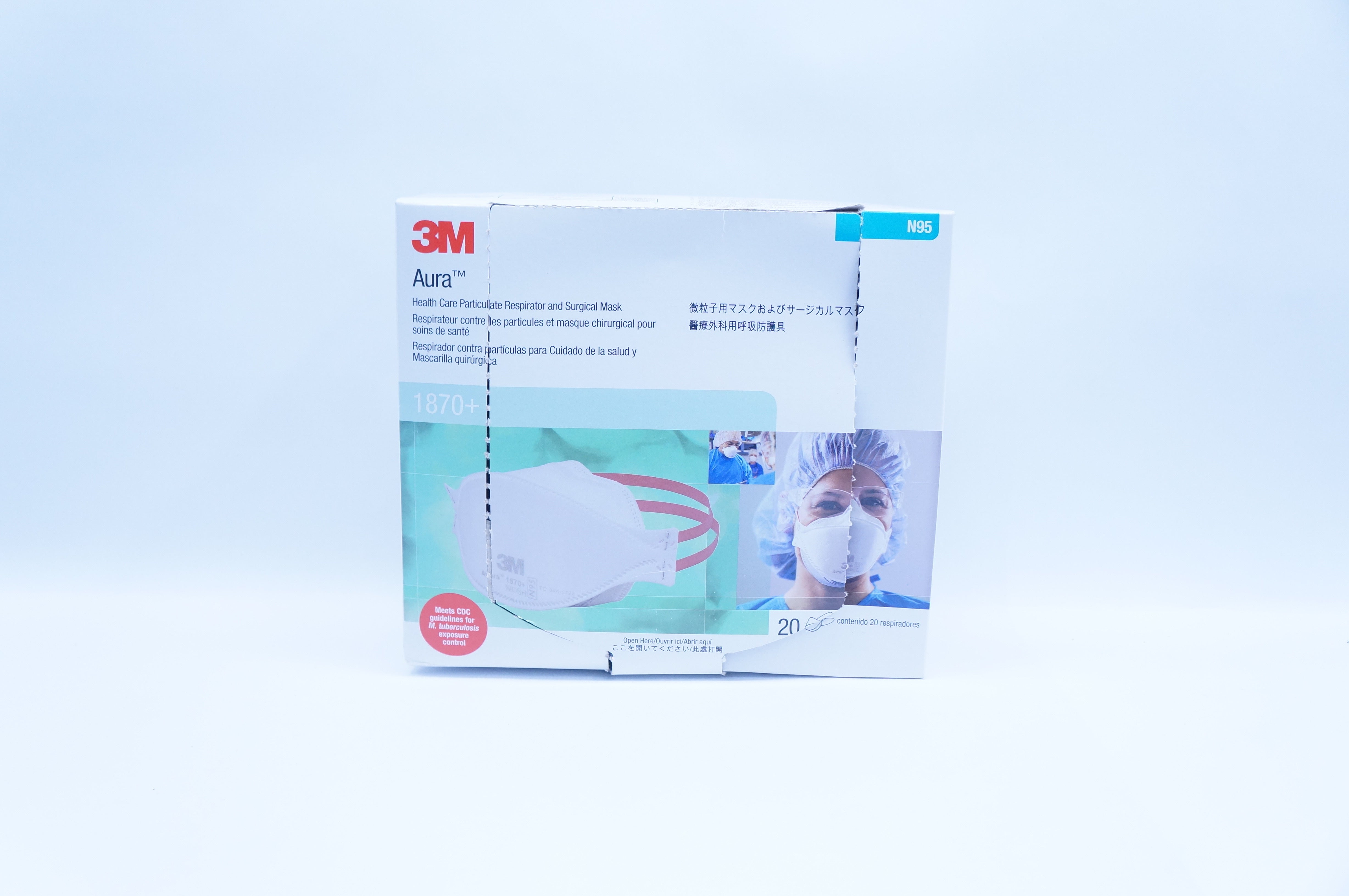 3M 1870 N95 Health Care Particulate Respirator and Surgical Mask (x) - Box of 20