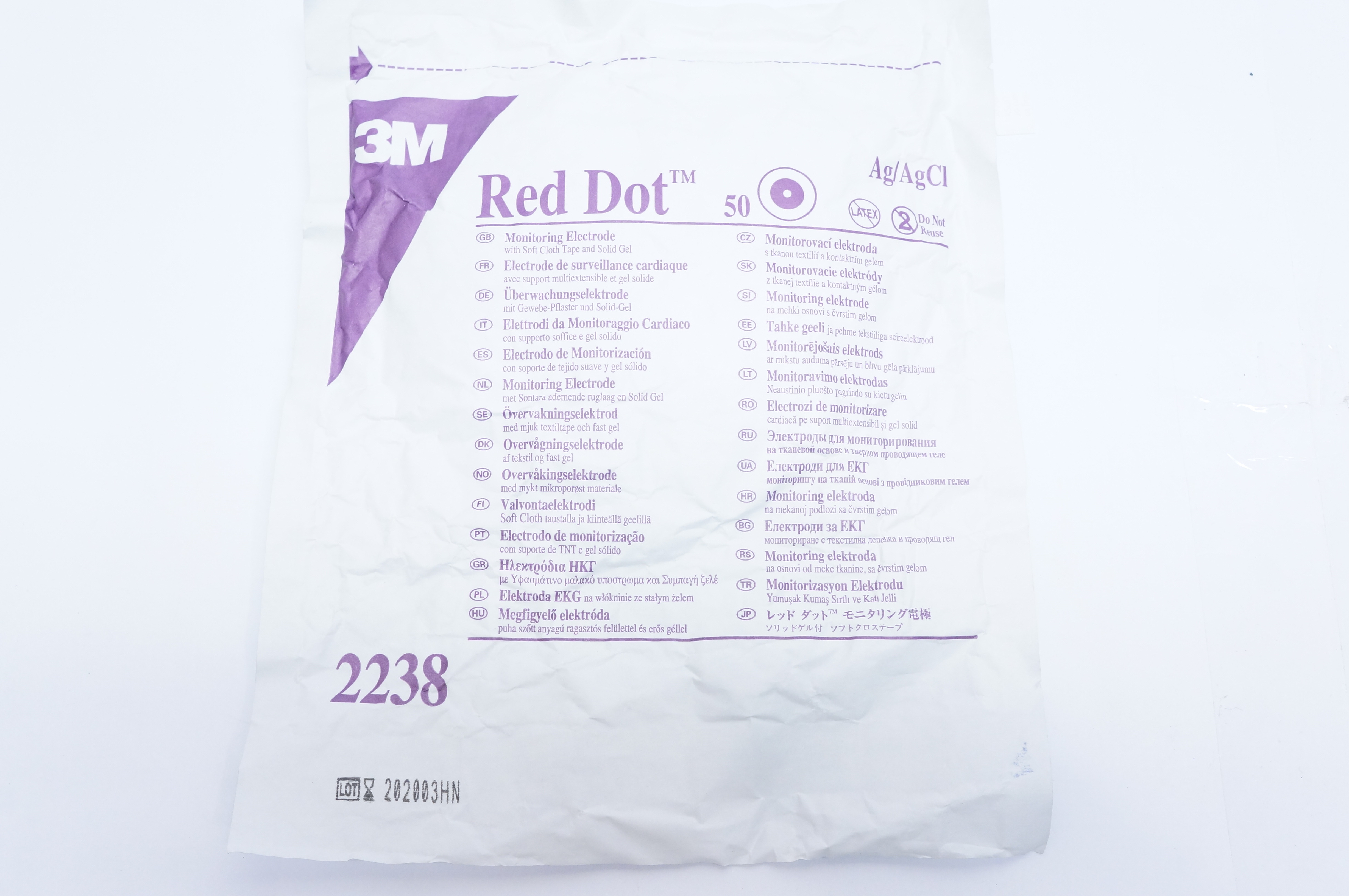 3M 2238 Red Dot Monitoring Electrode Ag/AgCl (x)