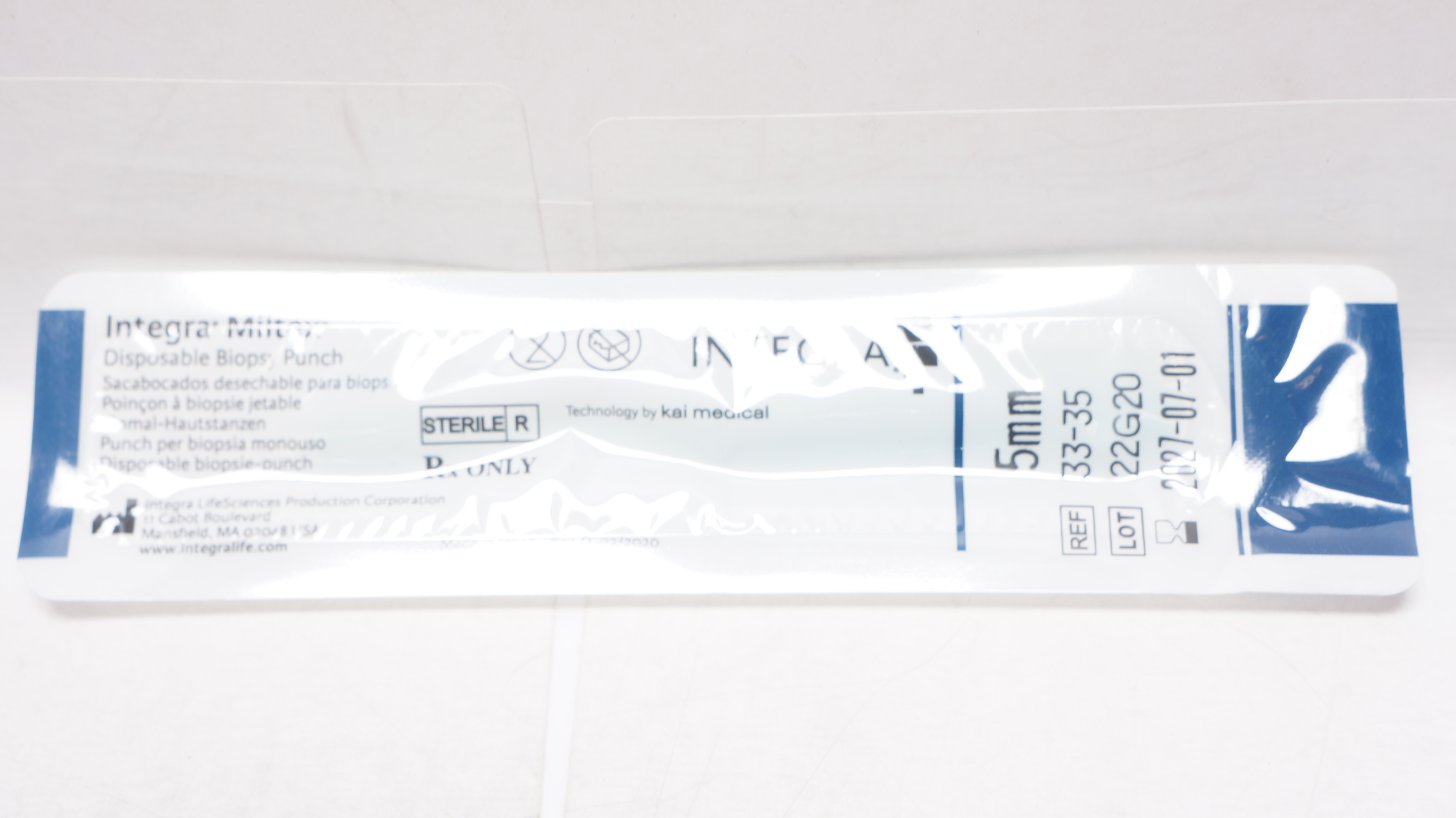 Integra Lifesciences 33-35 Miltex Disposable Biopsy Punch 5mm