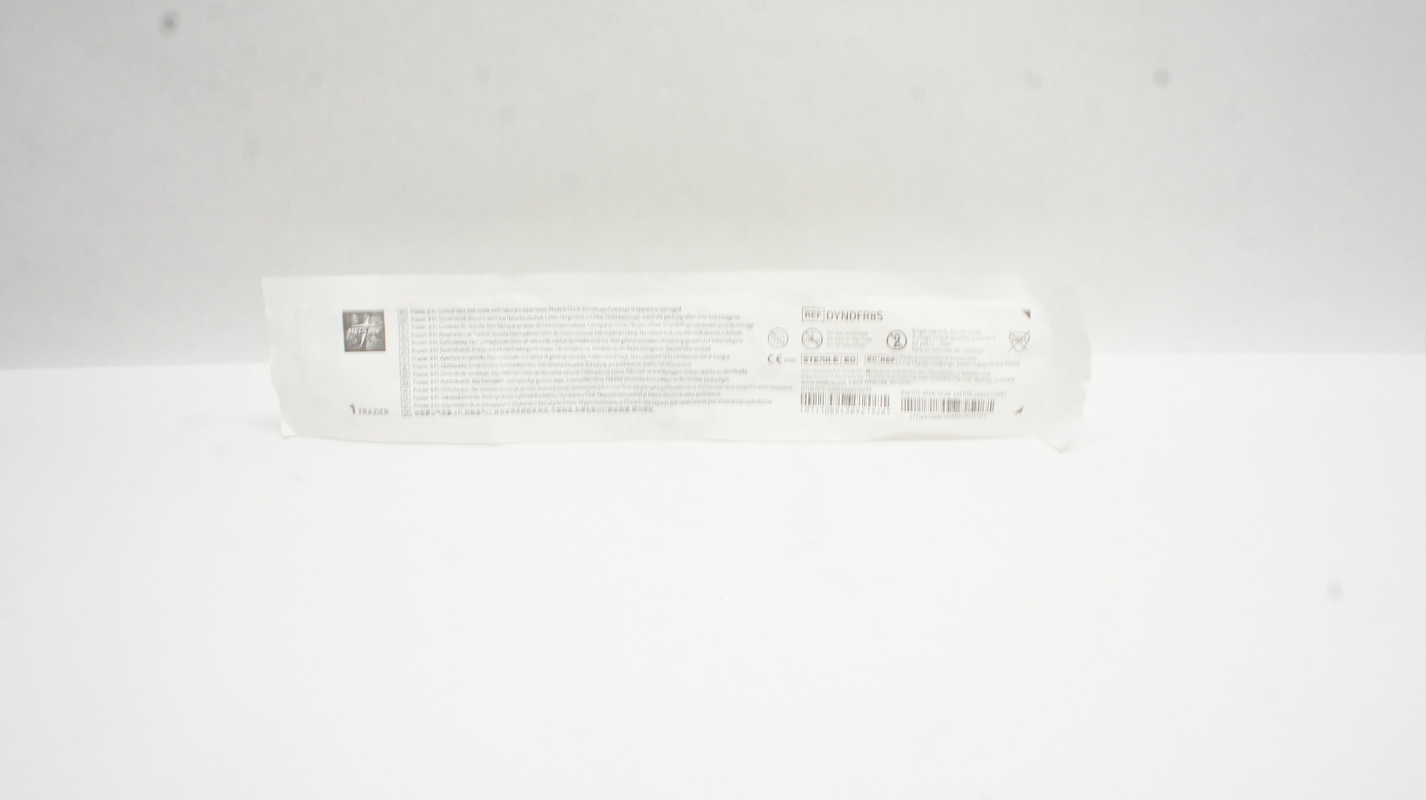 Medline DYNDFR8S Frazier Suction Tubes 8 Fr Control Vent