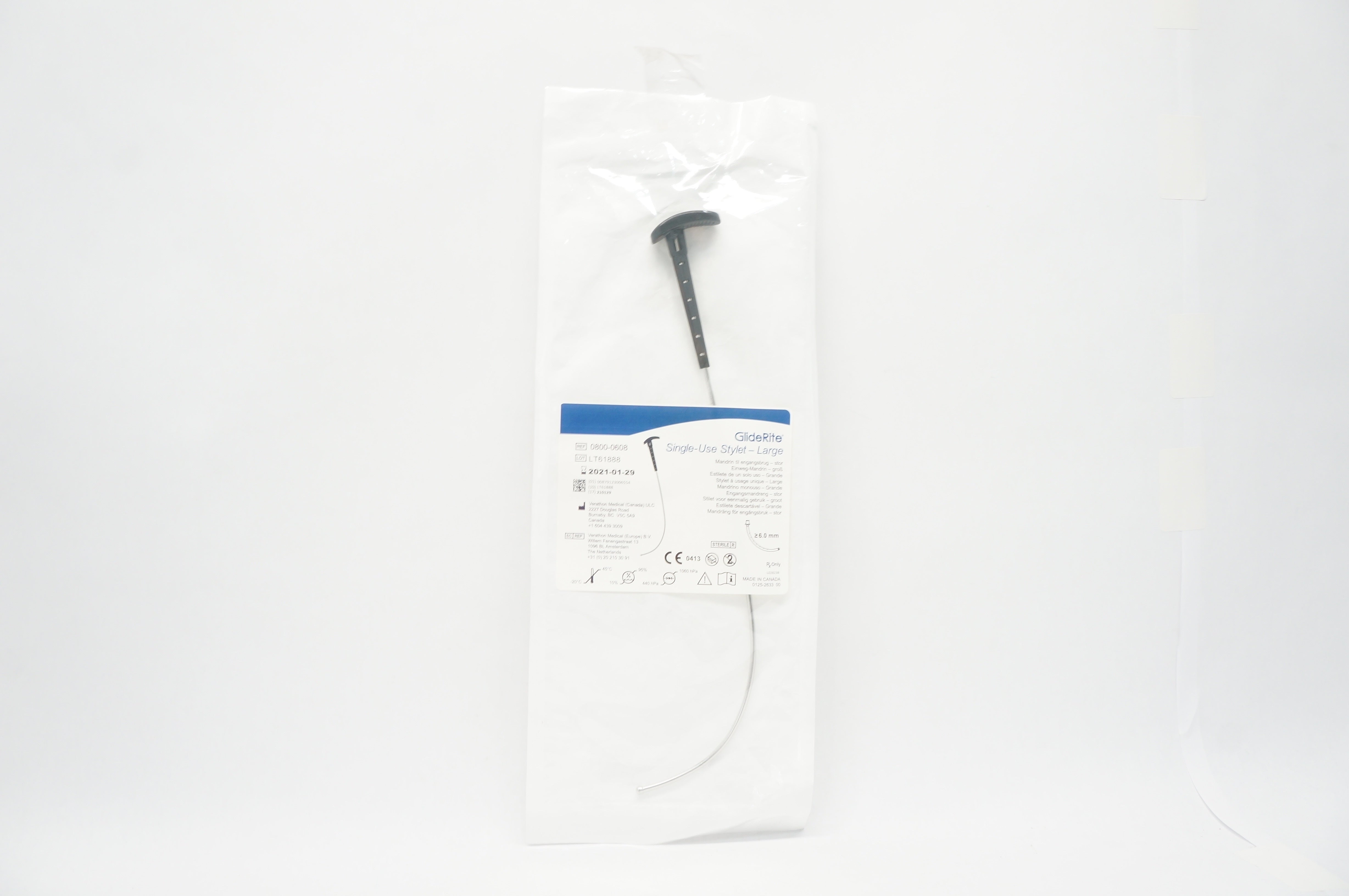 Verathon Medical 0800-0608 GlideRite Single Use Stylet Large (x)