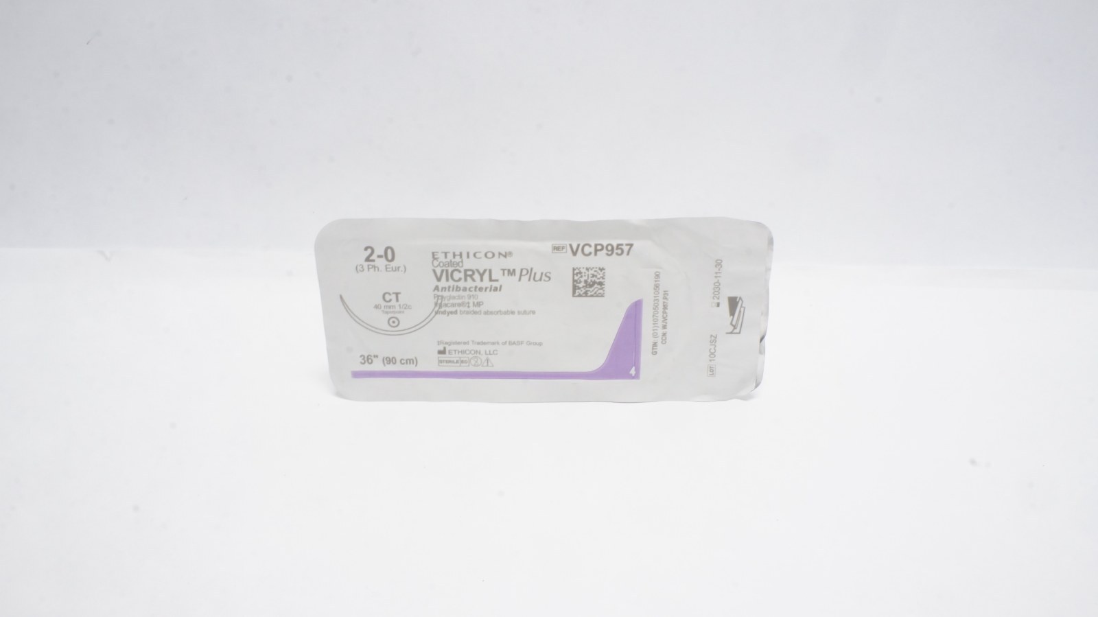 Ethicon VCP957 Coated VICRYL Plus Antibacterial Suture 2-0