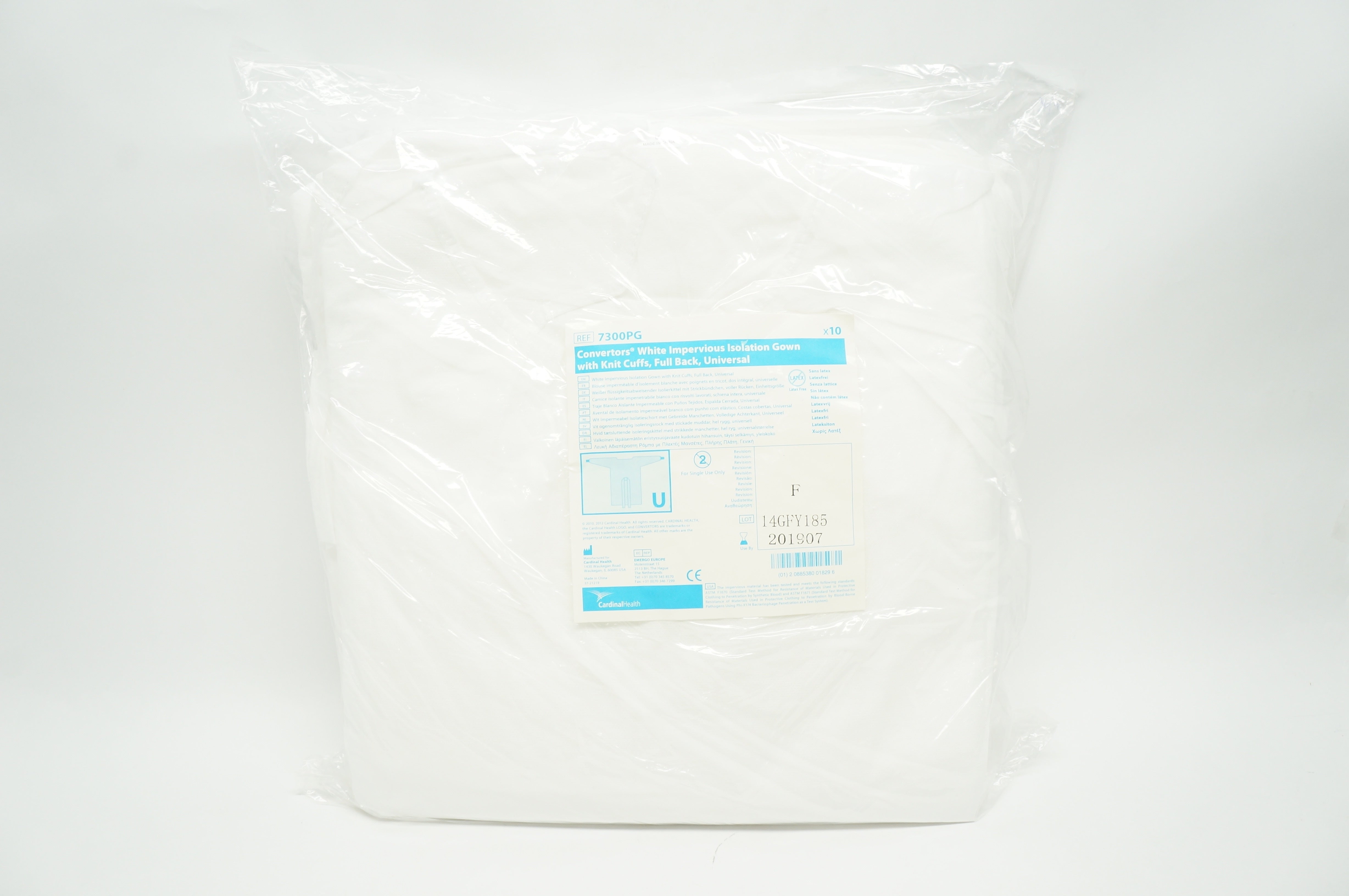 Cardinal Health 7300PG Convertors White Imprevious Isolation Gown (x)