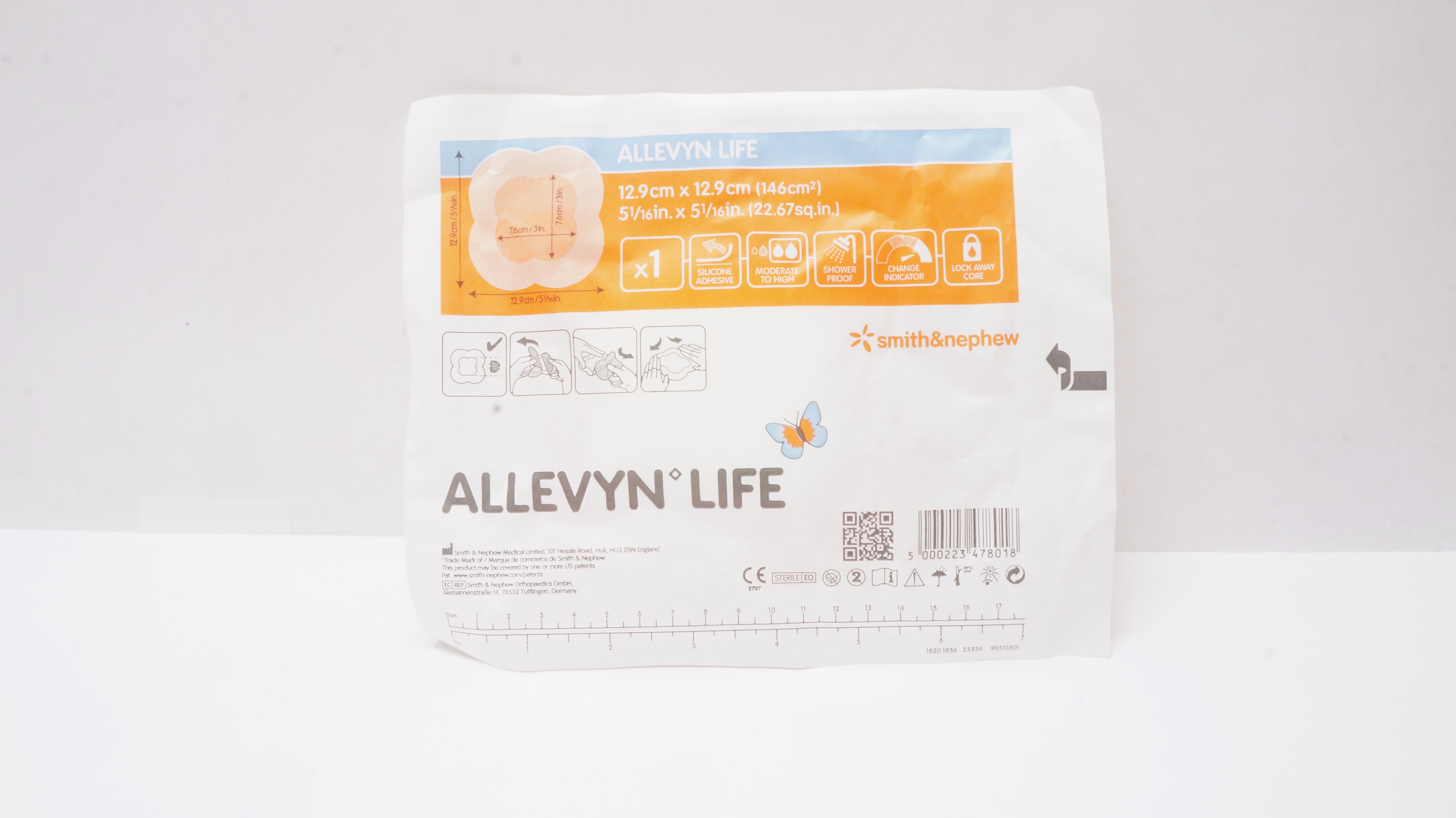Smith&Nephew 14063 Allevyn Life 5 1/16inch x 5 1/16inch