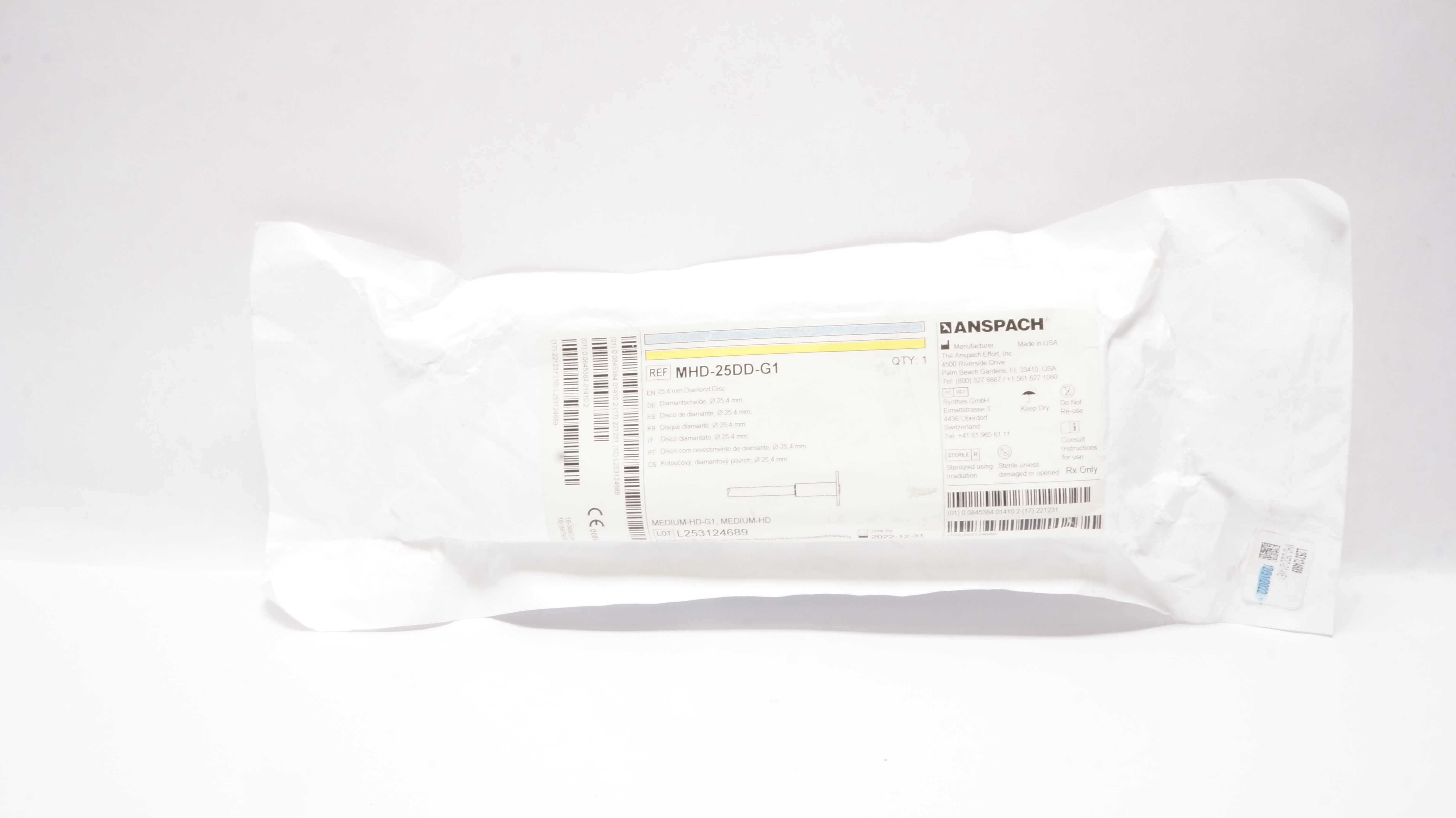 Anspach MHD-25DD-G1 Diamond Disc 25.4mm (x)