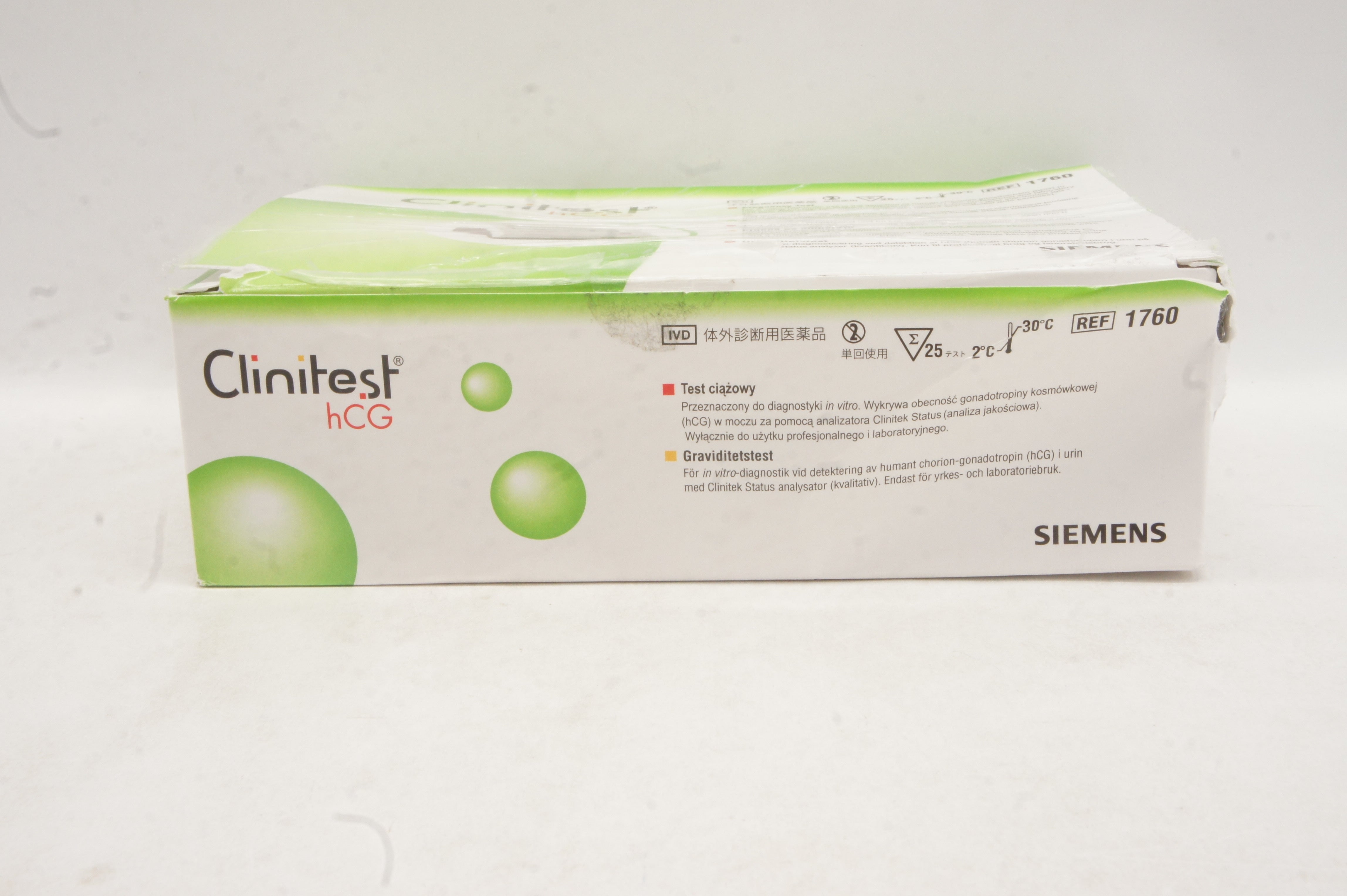 Siemens 1760 Clinitest hCG Pregnancy Test