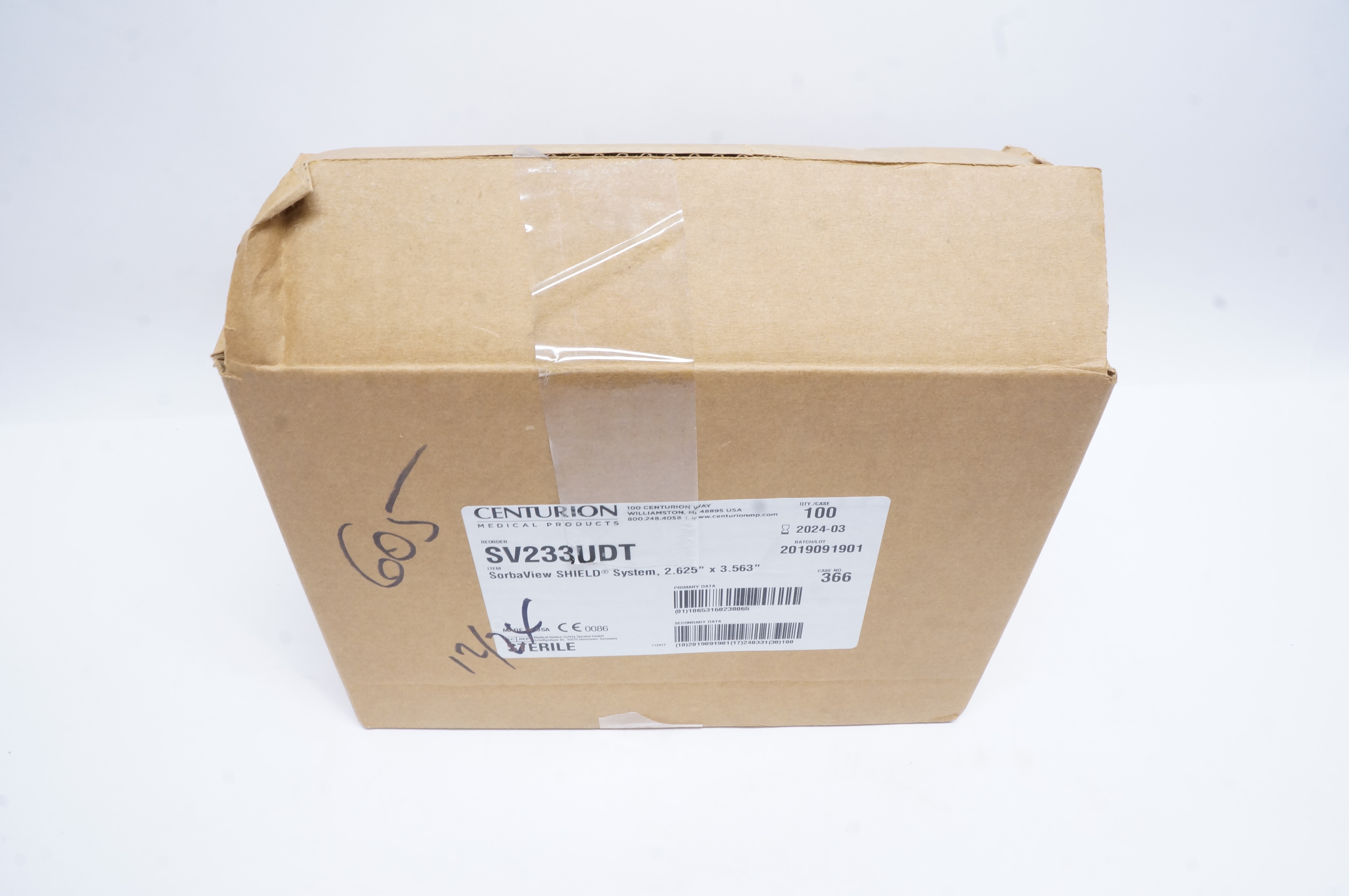 Centurion SV233UDT SorbaView SHIELD System, 2.625inch x 3.563inch - Box of 100