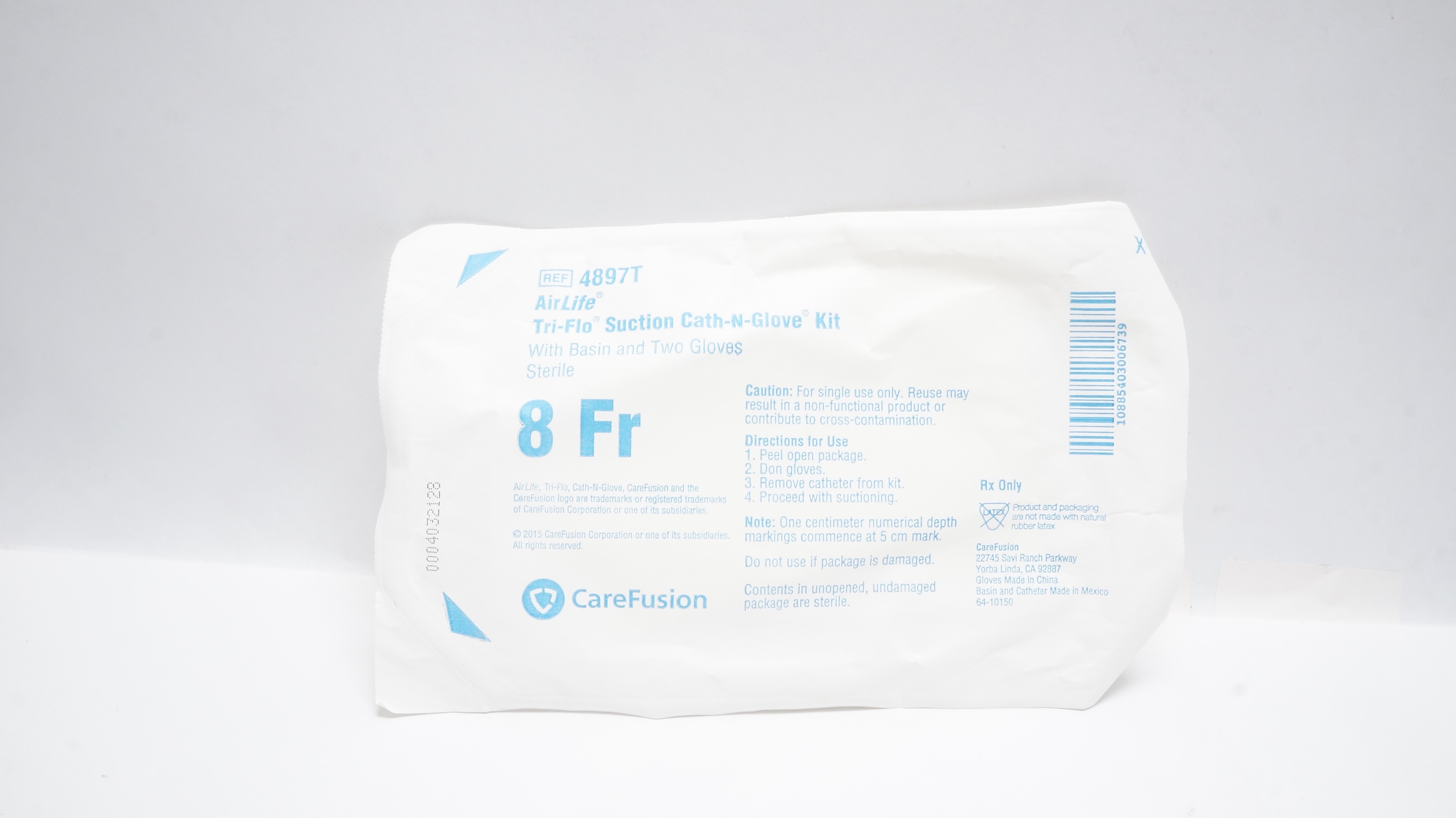 CareFusion 4897T AirLife Tri-Flo Suction Cath-N-Grove Kit 8Fr