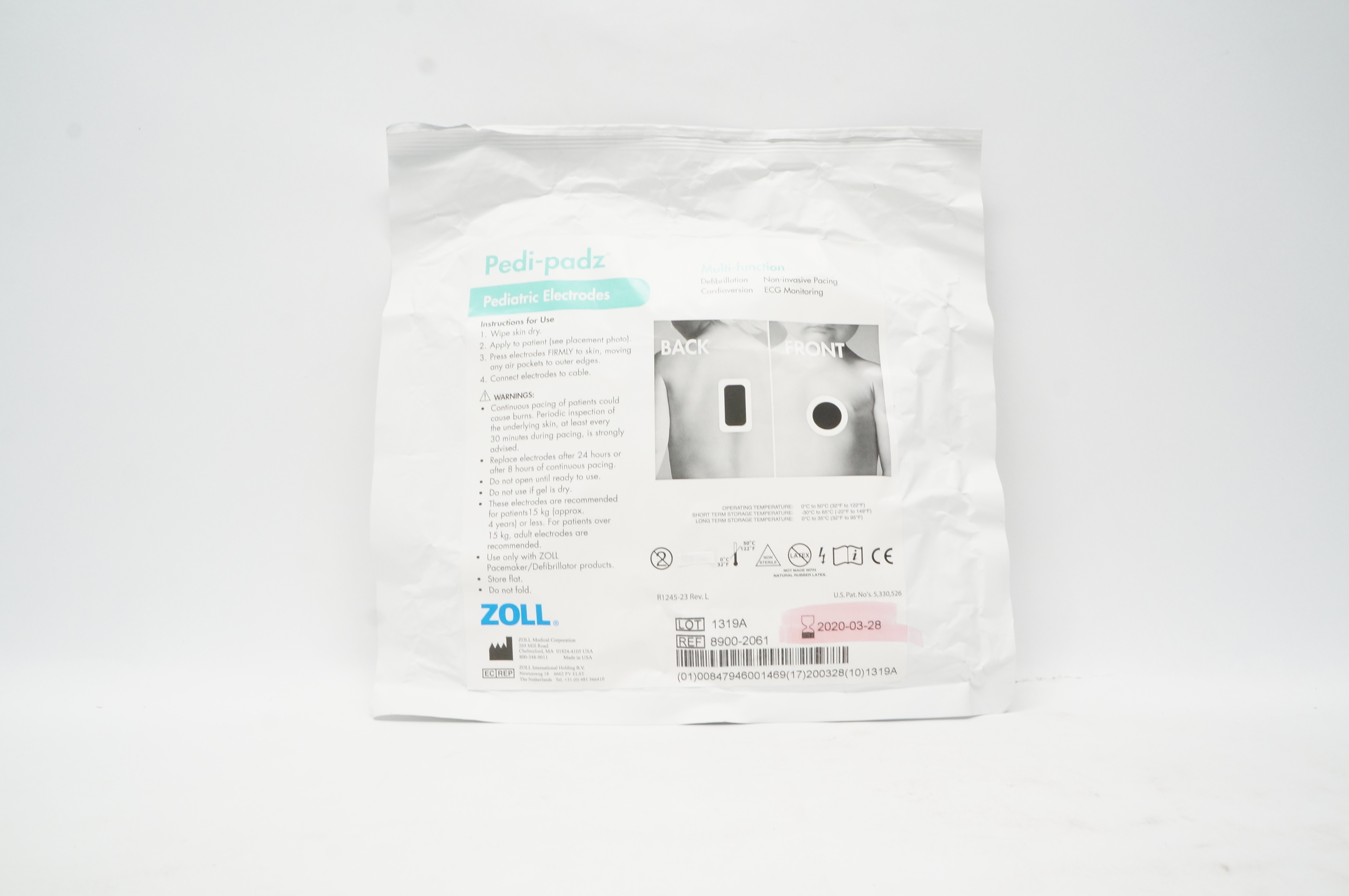 Zoll 8900-2061 Pedi-padz Multi-Function Pediatric Electrodes (x)