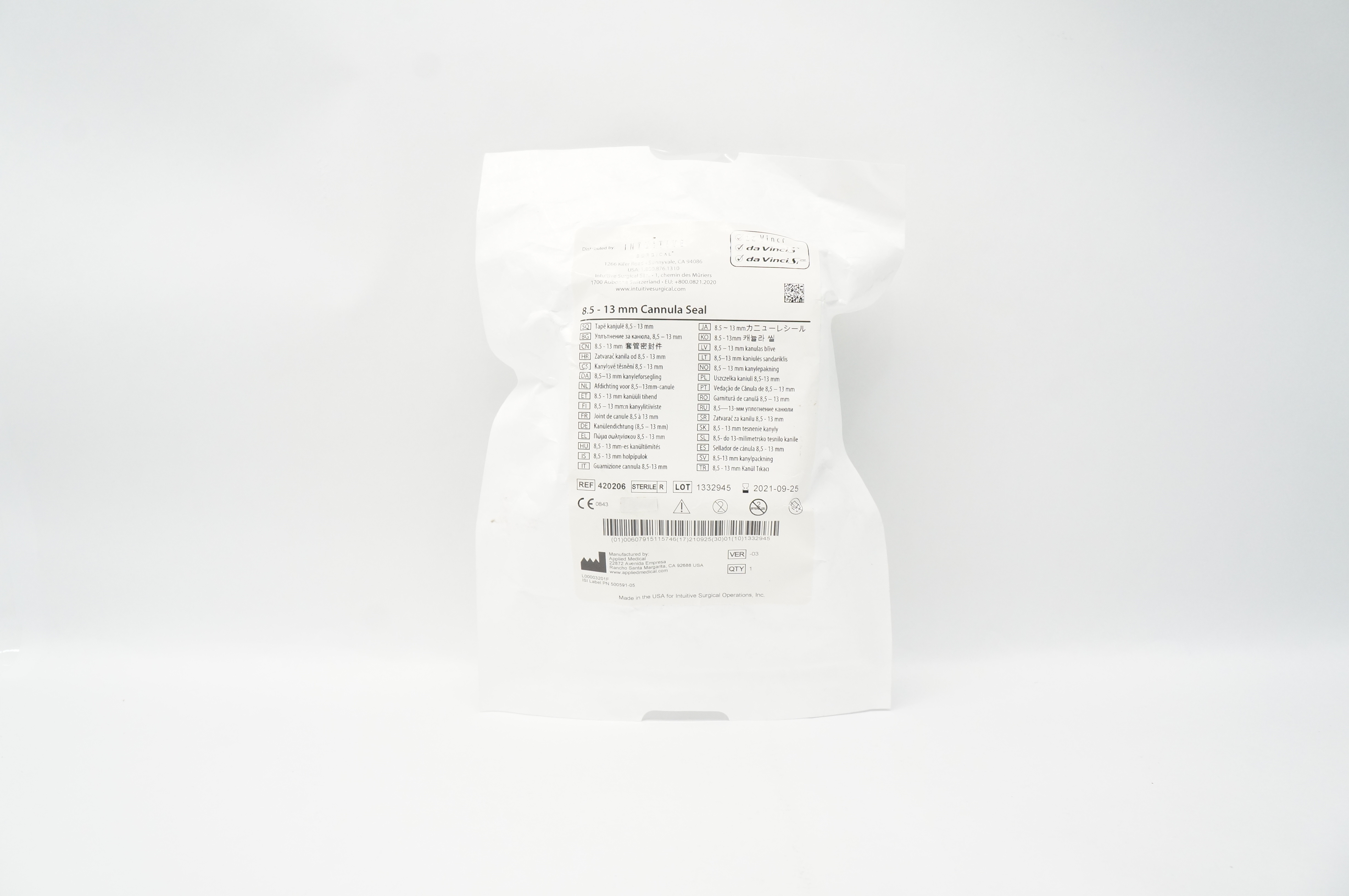 Applied Medical 420206 Intuitive 8.5-13mm Cannula Seal (x)