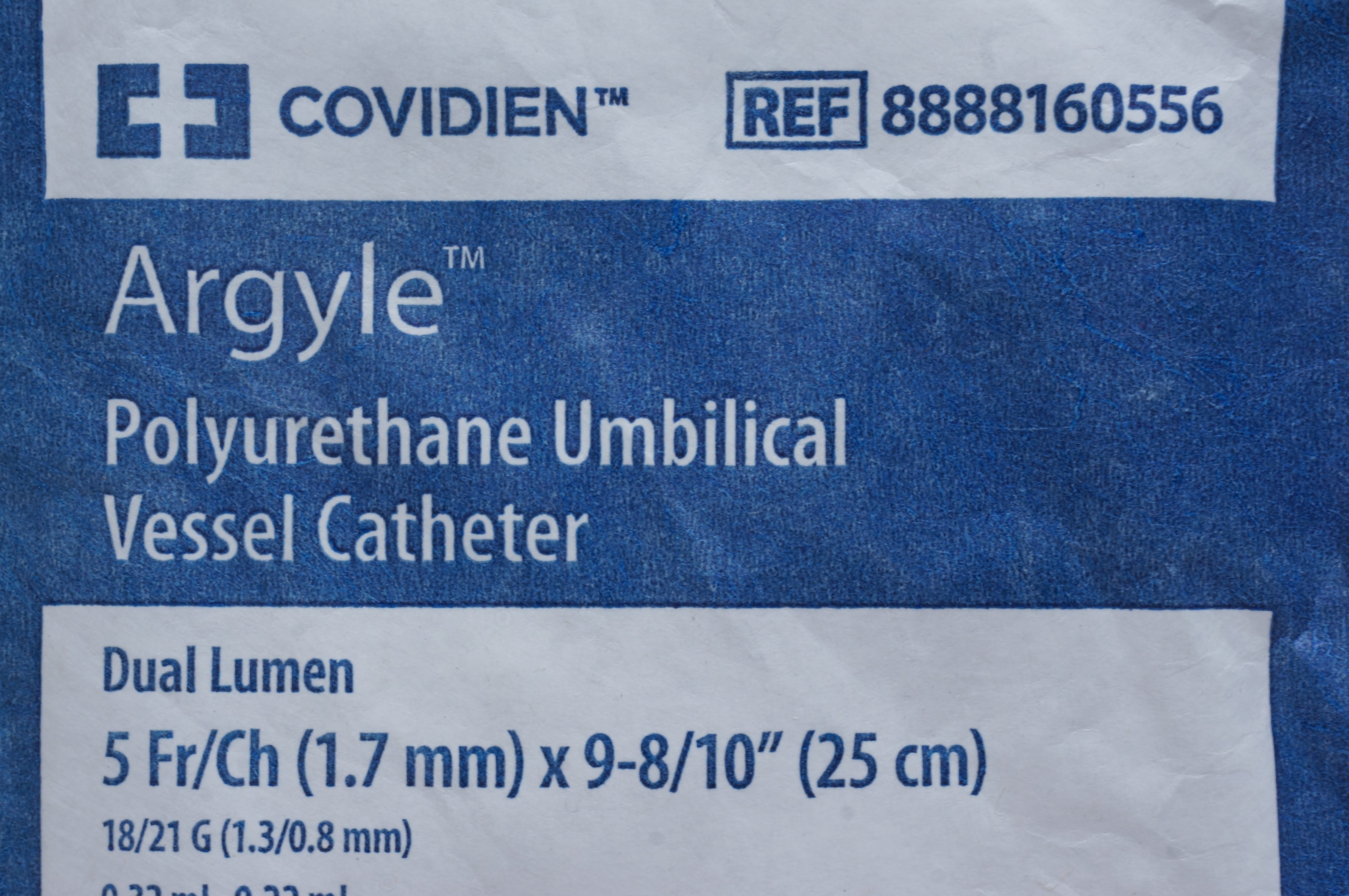 Covidien 8888160556 Argyle Polyurethane Umbilical Vessel Cath. 5Fr/Ch (x)