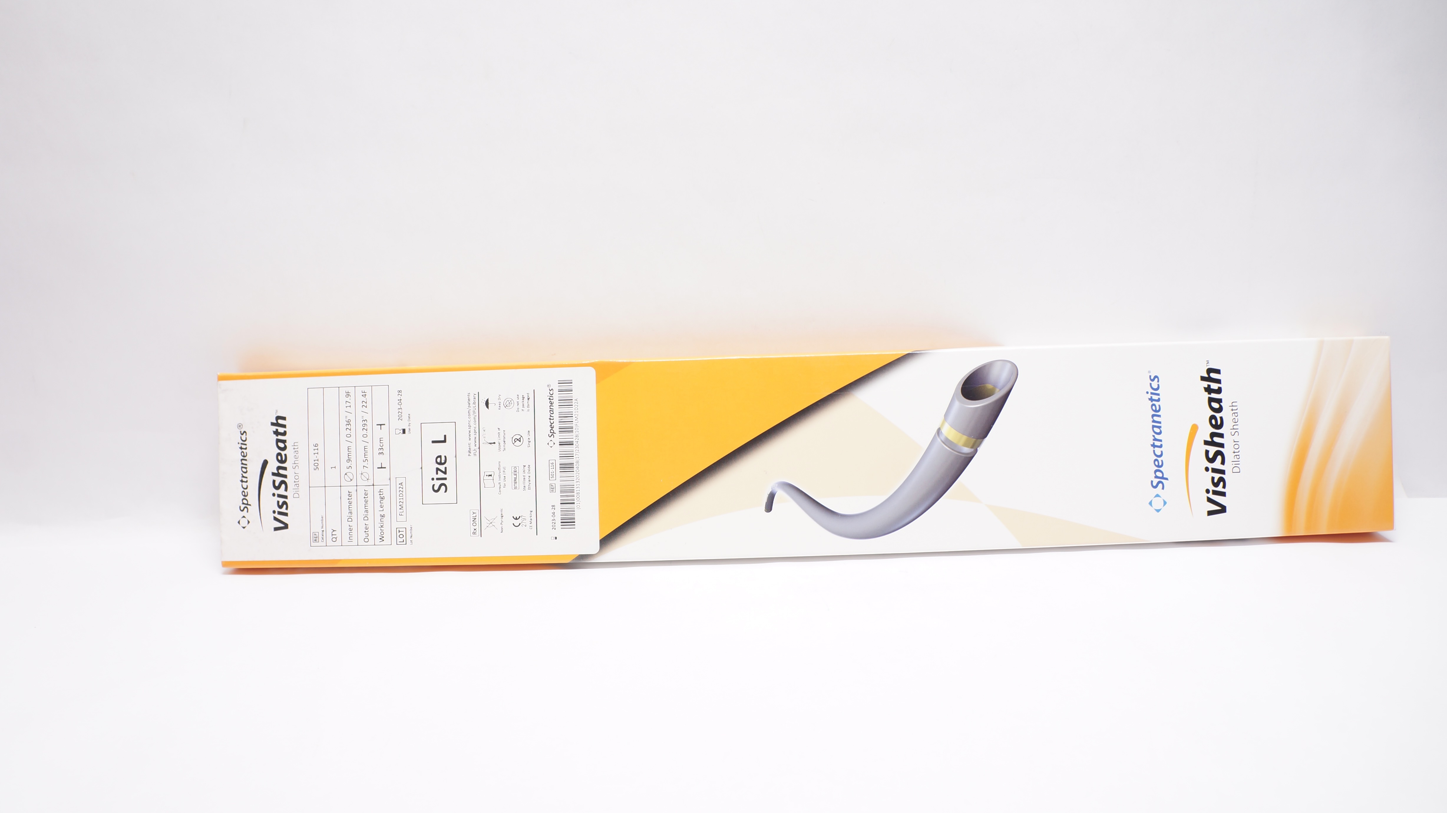 Spectranetics 501-116 VisiSheath Dilator Sheath Size L 17.9F x 22.4F x 33cm (x)