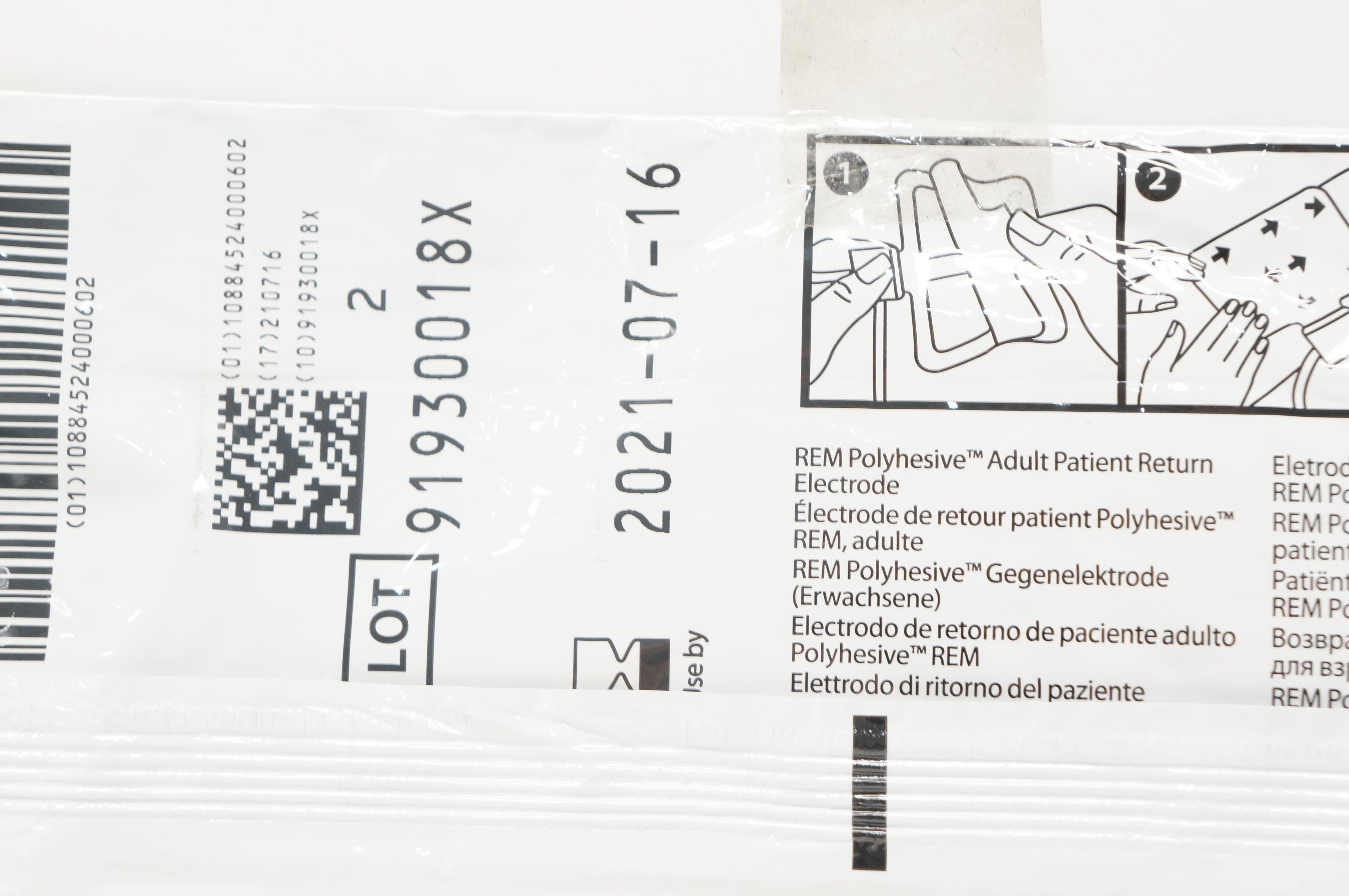 Covidien E7507 Vallelylab REM Polyhesive Adult Patient Return Electrode >30lbs