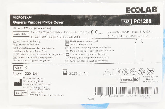 Microtek PC1288 General Purpose Probe Cover 4inch x 48inch