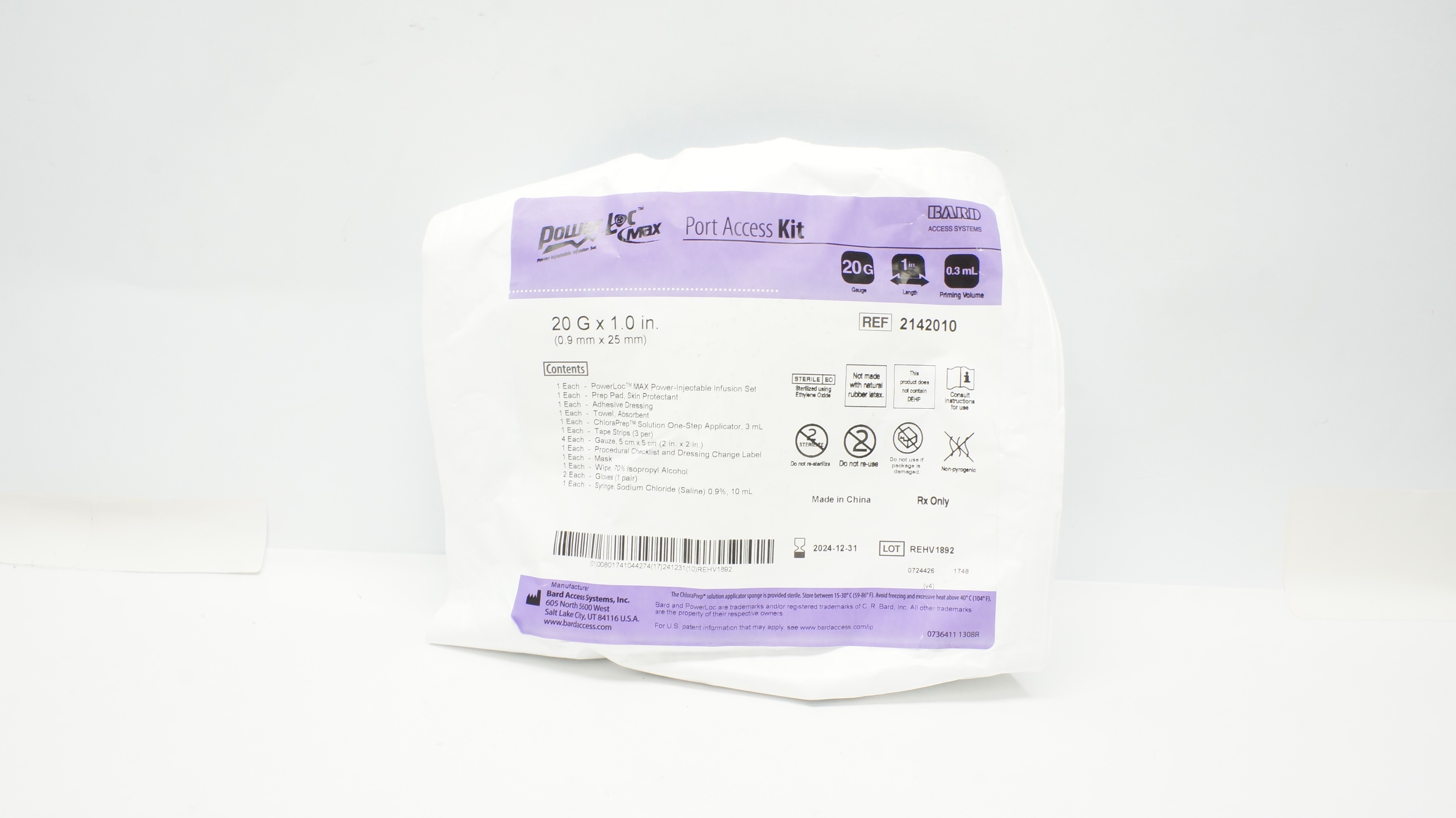 Bard 2142010 PowerLoc Max Port Access Kit 20G x 1.0in (x)