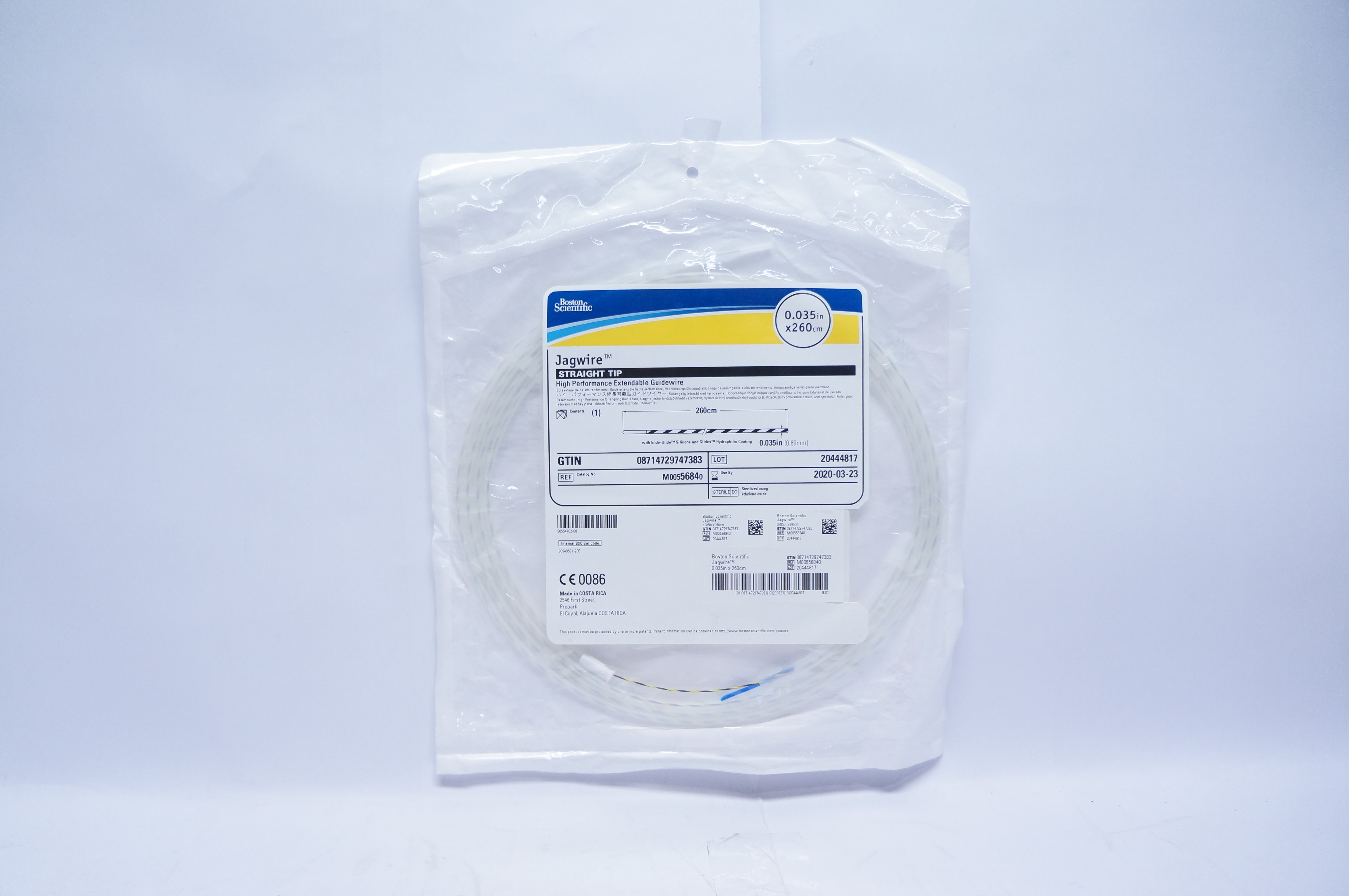 Boston Scientific M00556840 Jagwire Straight Tip Guidewire 0.035in x 260cm (x)