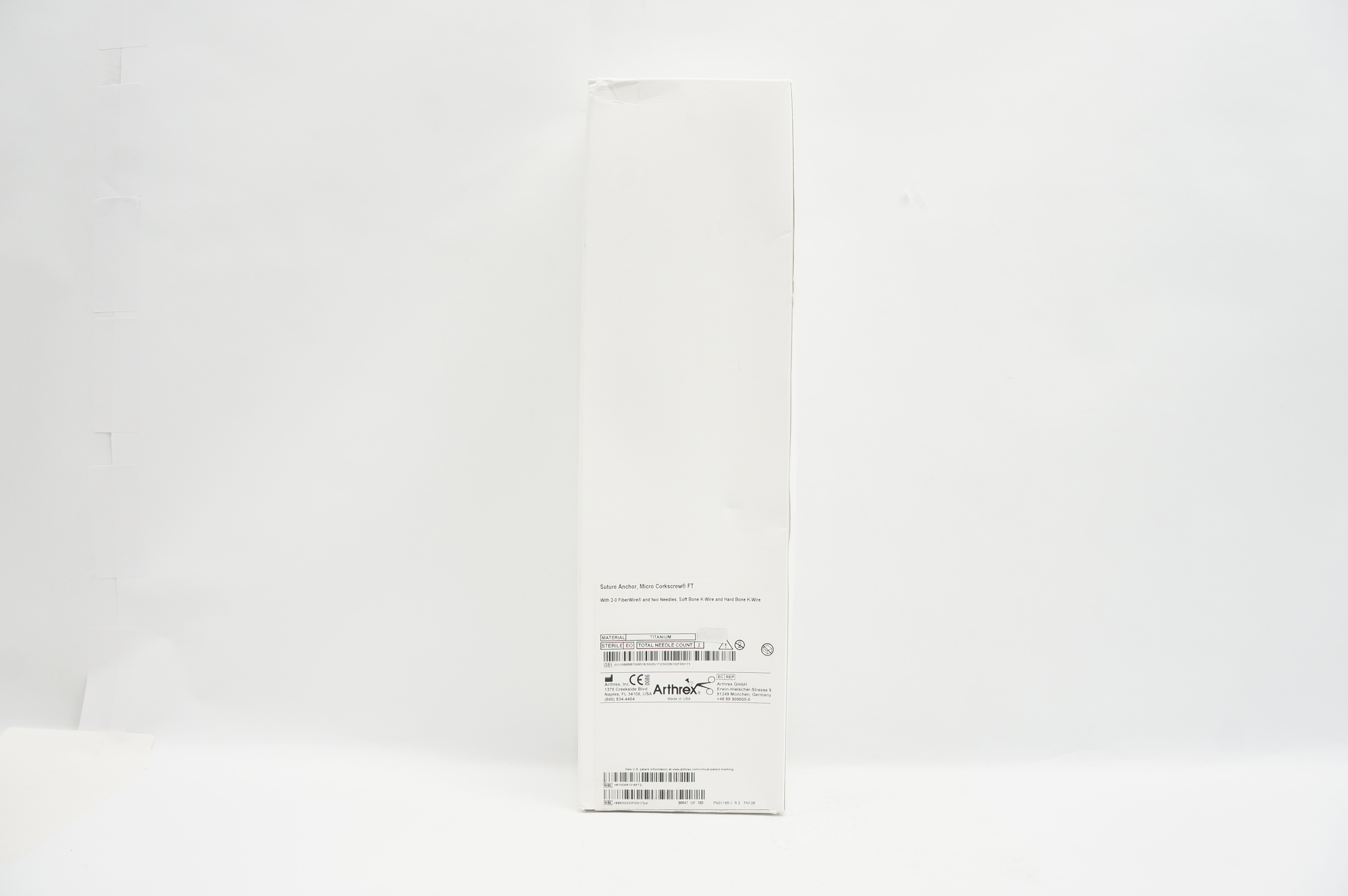 Arthrex AR-1318FT Stre Anchor, Micro Corkscrew FT 4mm x 2.2mm - Box of 5