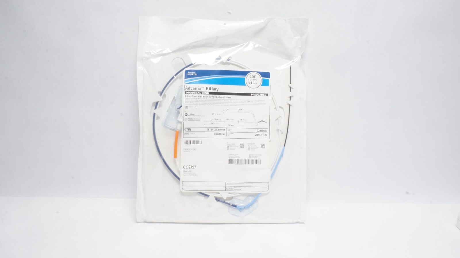 Boston Scientific M00534350 Advanix Biliary 10F (3.3mm) x 12cm