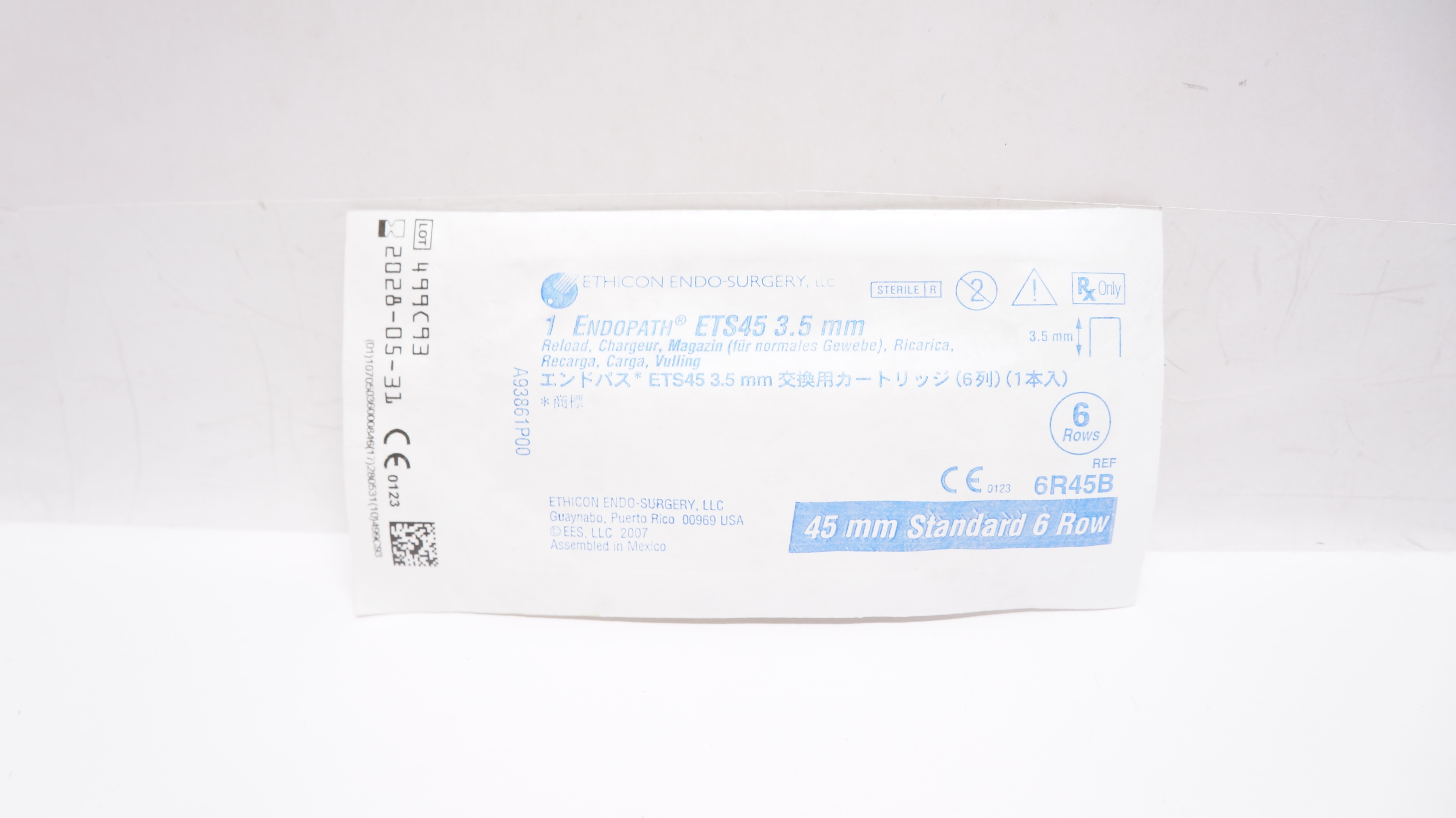 Ethicon 6R45B 1 Endopath ETS45 3.5mm Reload 3.5mm, 45mm Standard, 6 Row