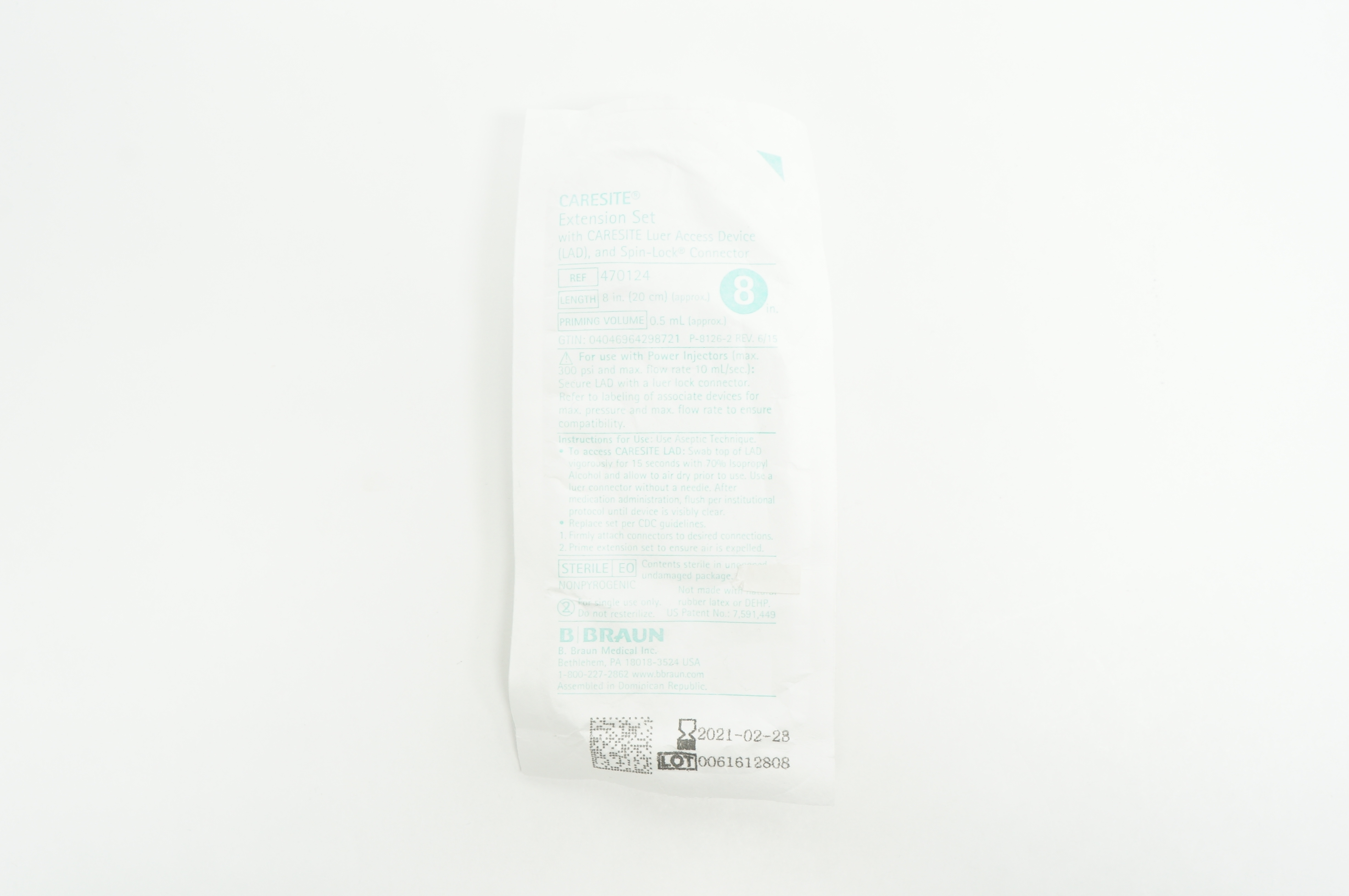 Braun 470124 Caresite Extension Set 8inch x 0.5ml (x)