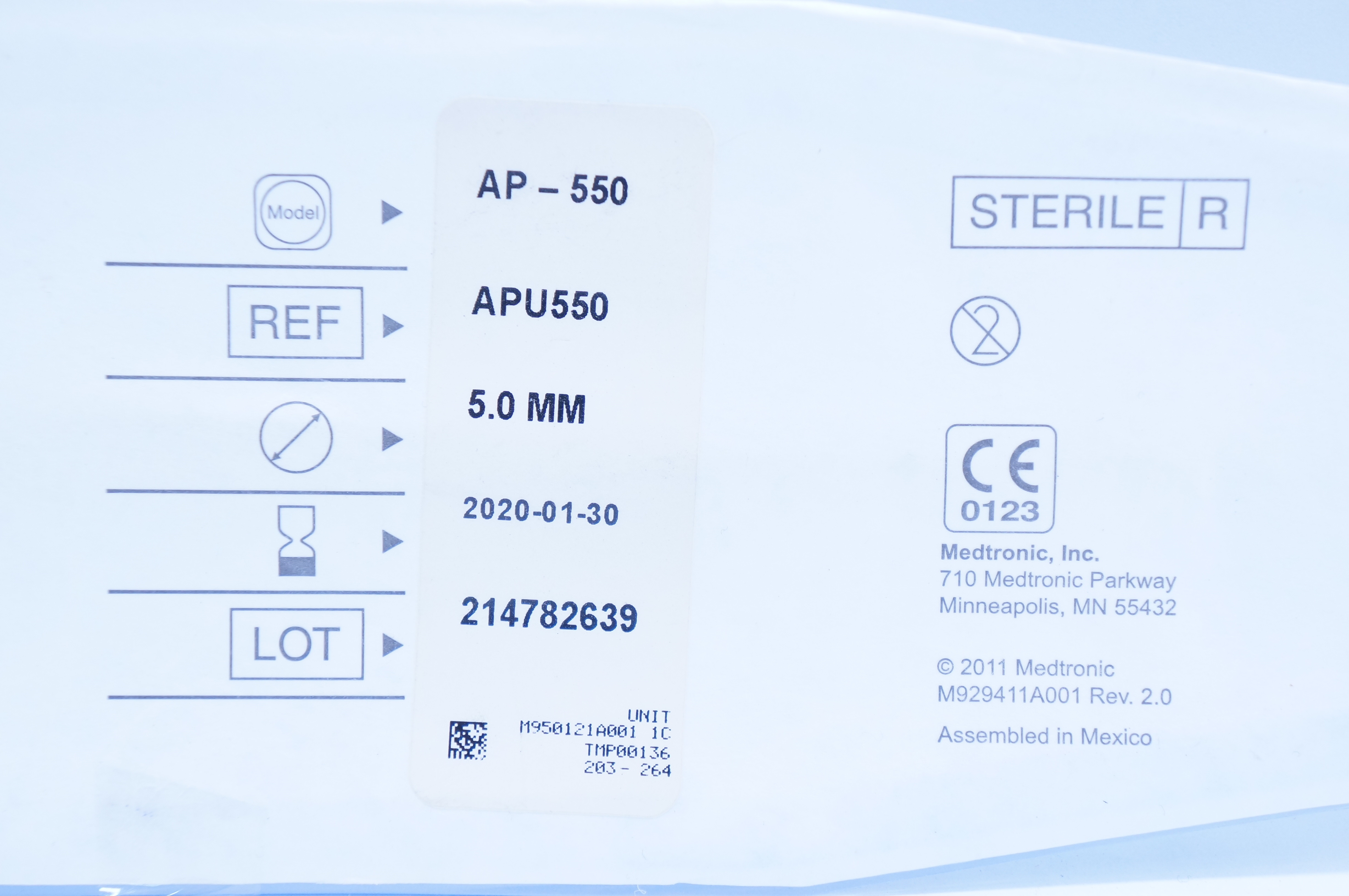 Medtronic APU550 Aortic Punch Long Length Handle 5.0mm (x)