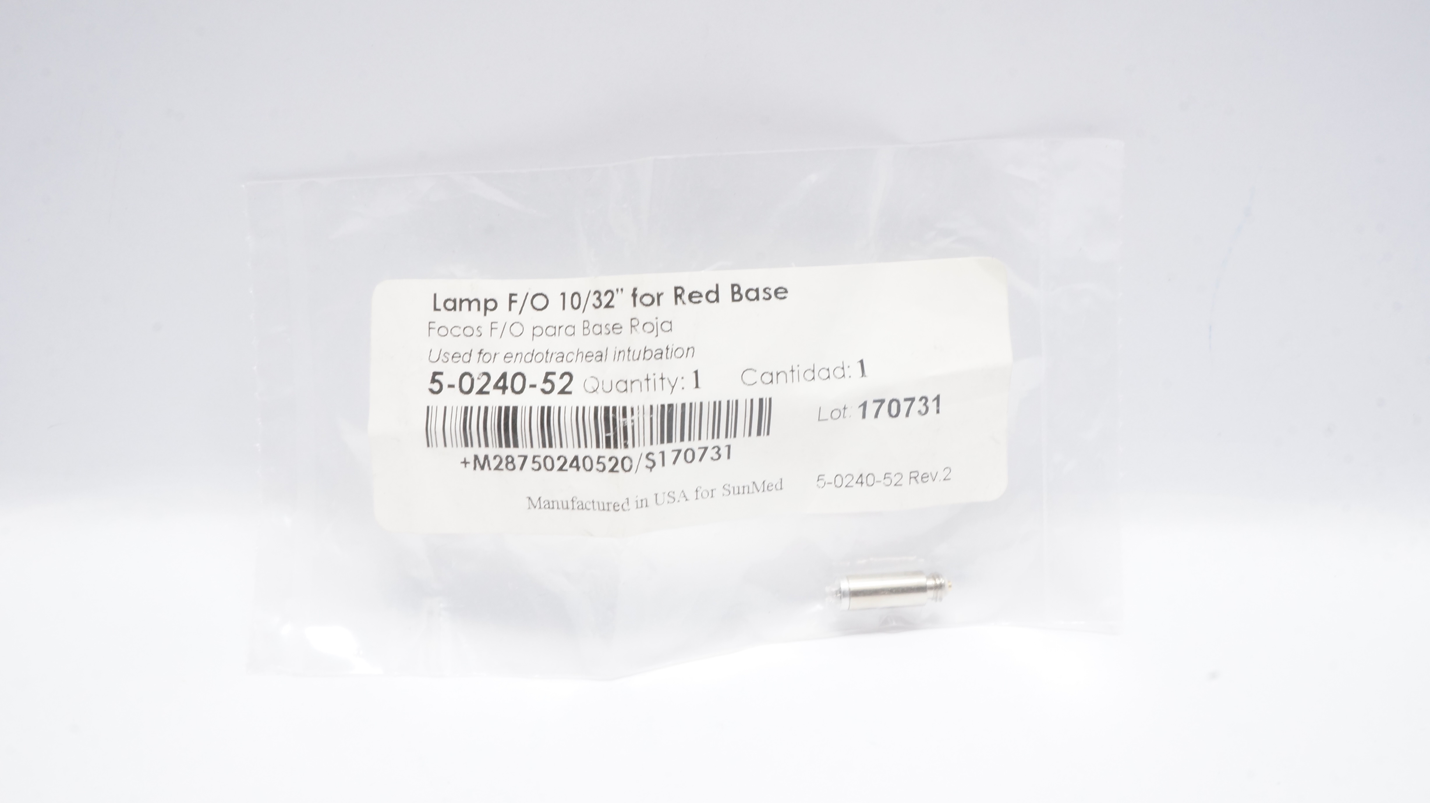 SunMed 5-0240-52 Lamp F/O 10/32inch For Red Base