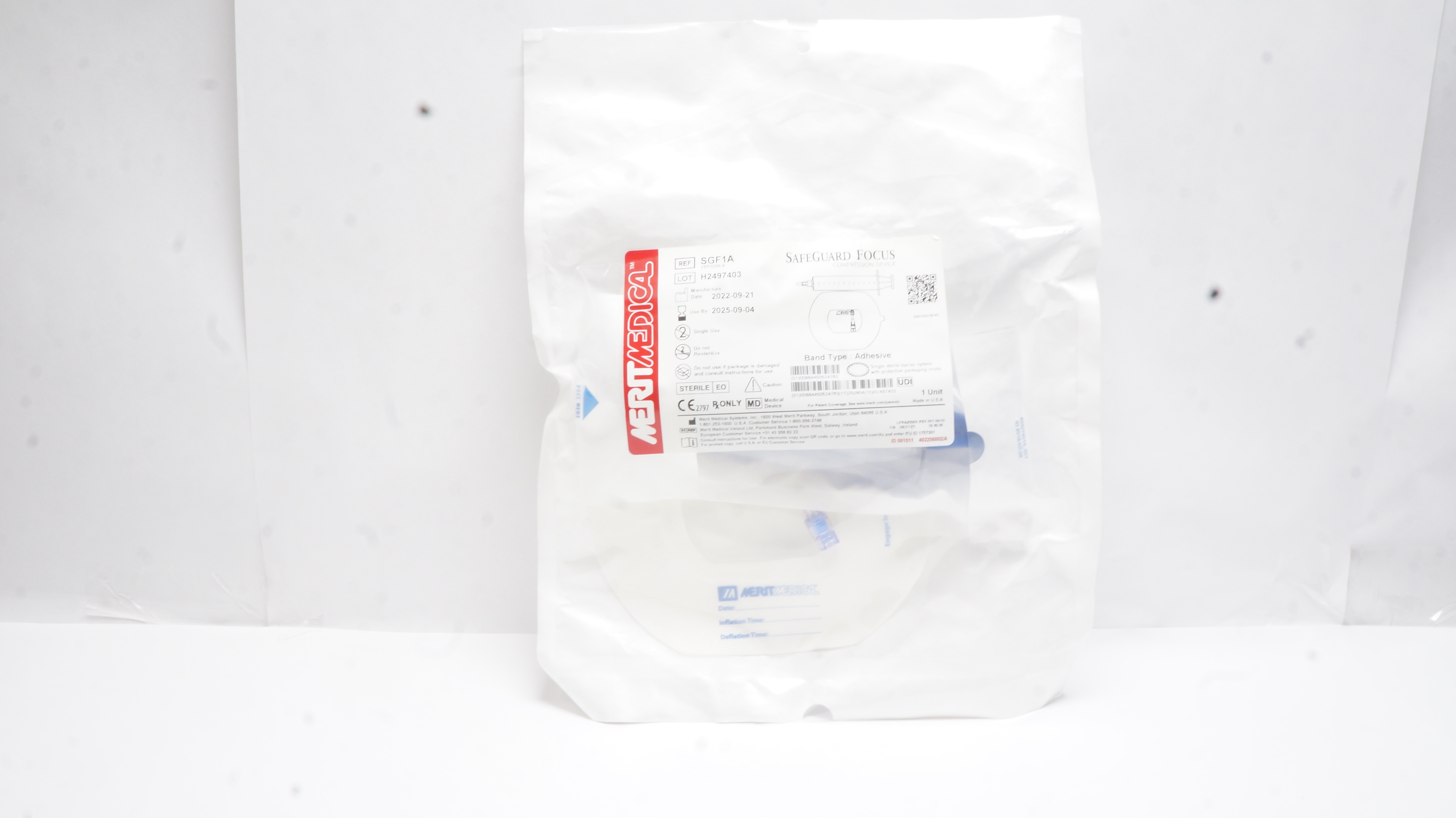 Merit Medical SGF1A SAFEGUARD FOCUS Band Type Adhesive