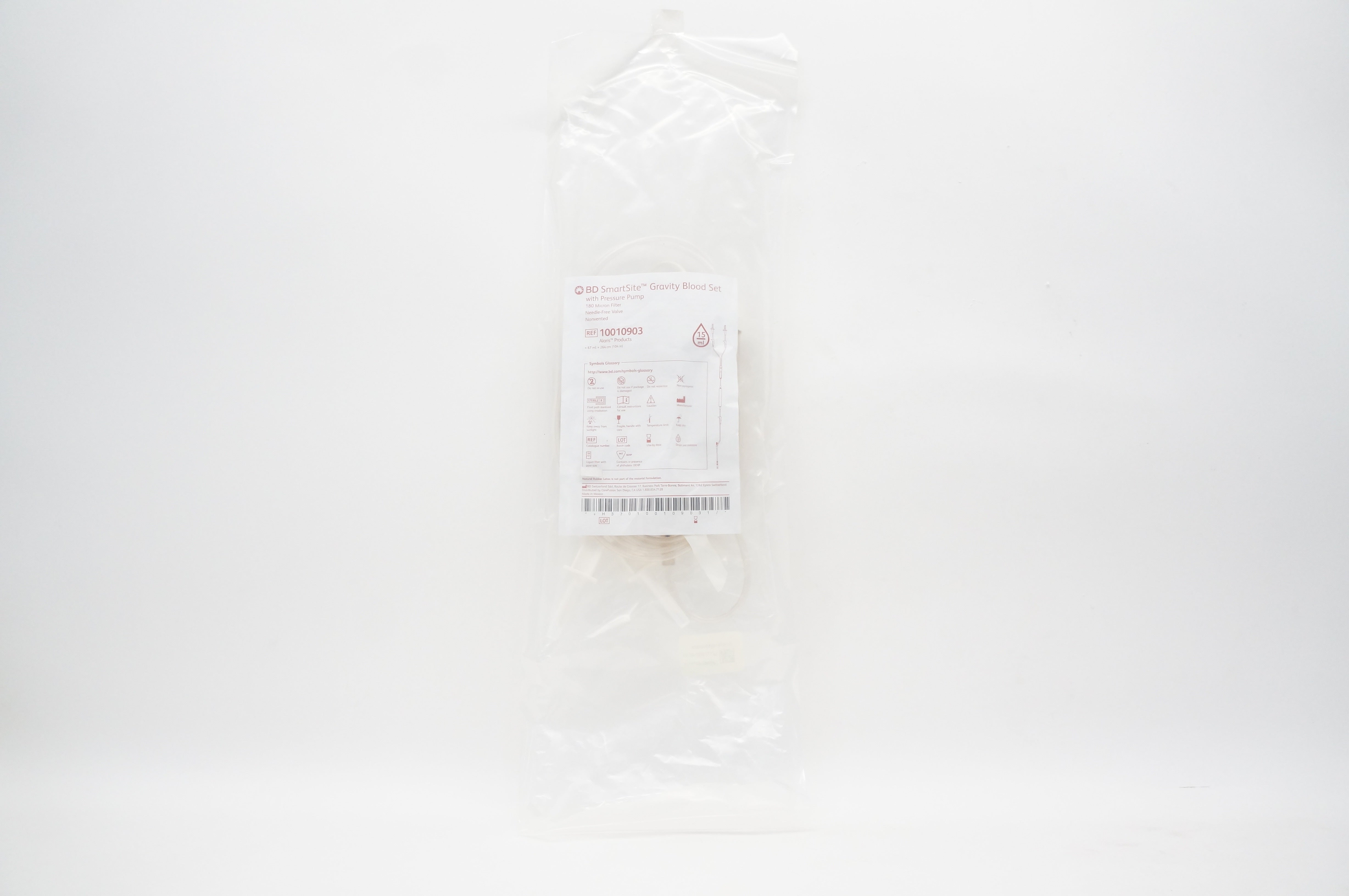 BD 10010903 SmartSite Gravity Blood Set with Pressure Pump 104inch x 15ml (x)
