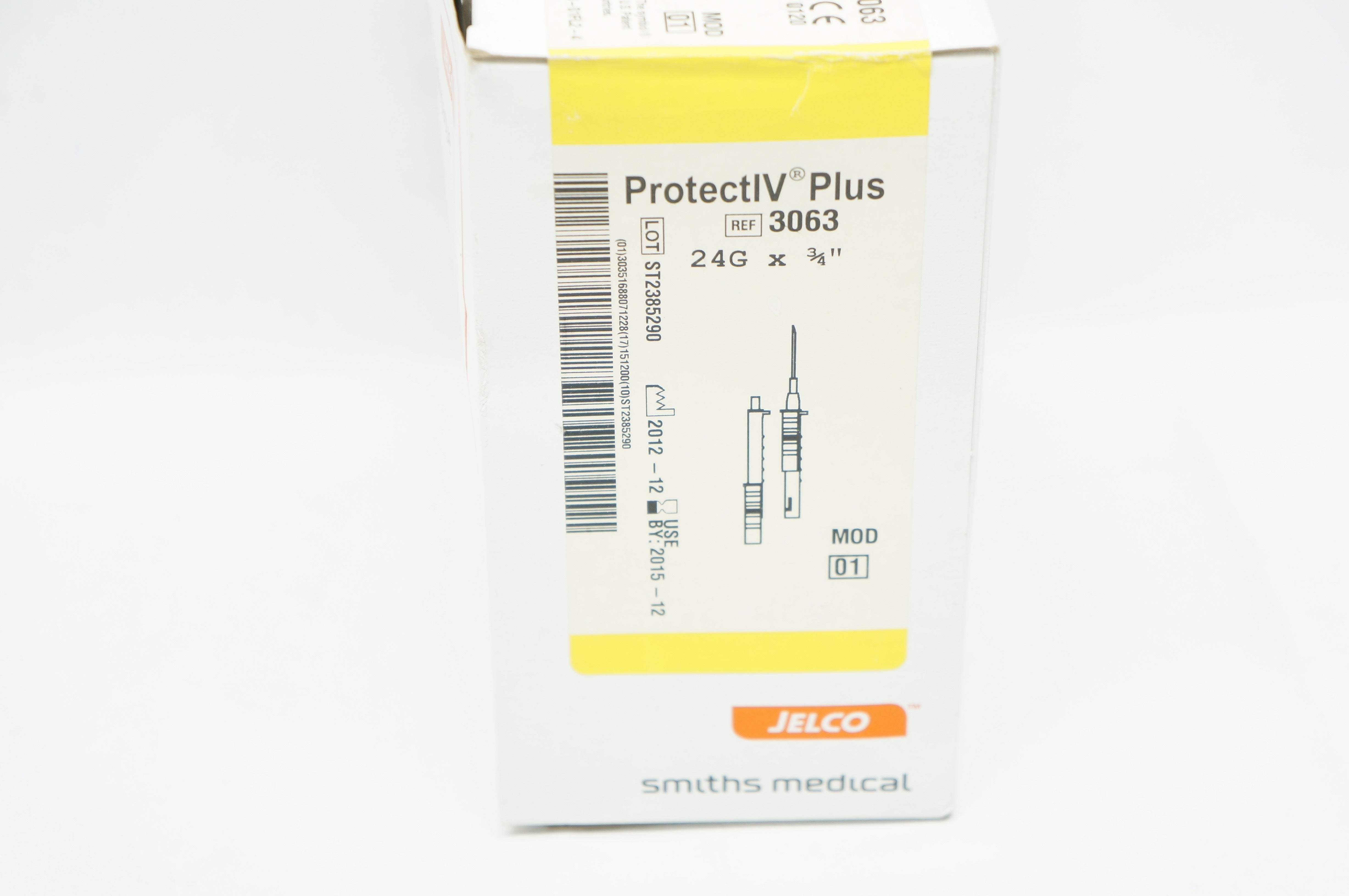 Smiths Medical 3063 Protect IV Plus Safety Cath. 24G x 3/4inch (x) - Box of 50