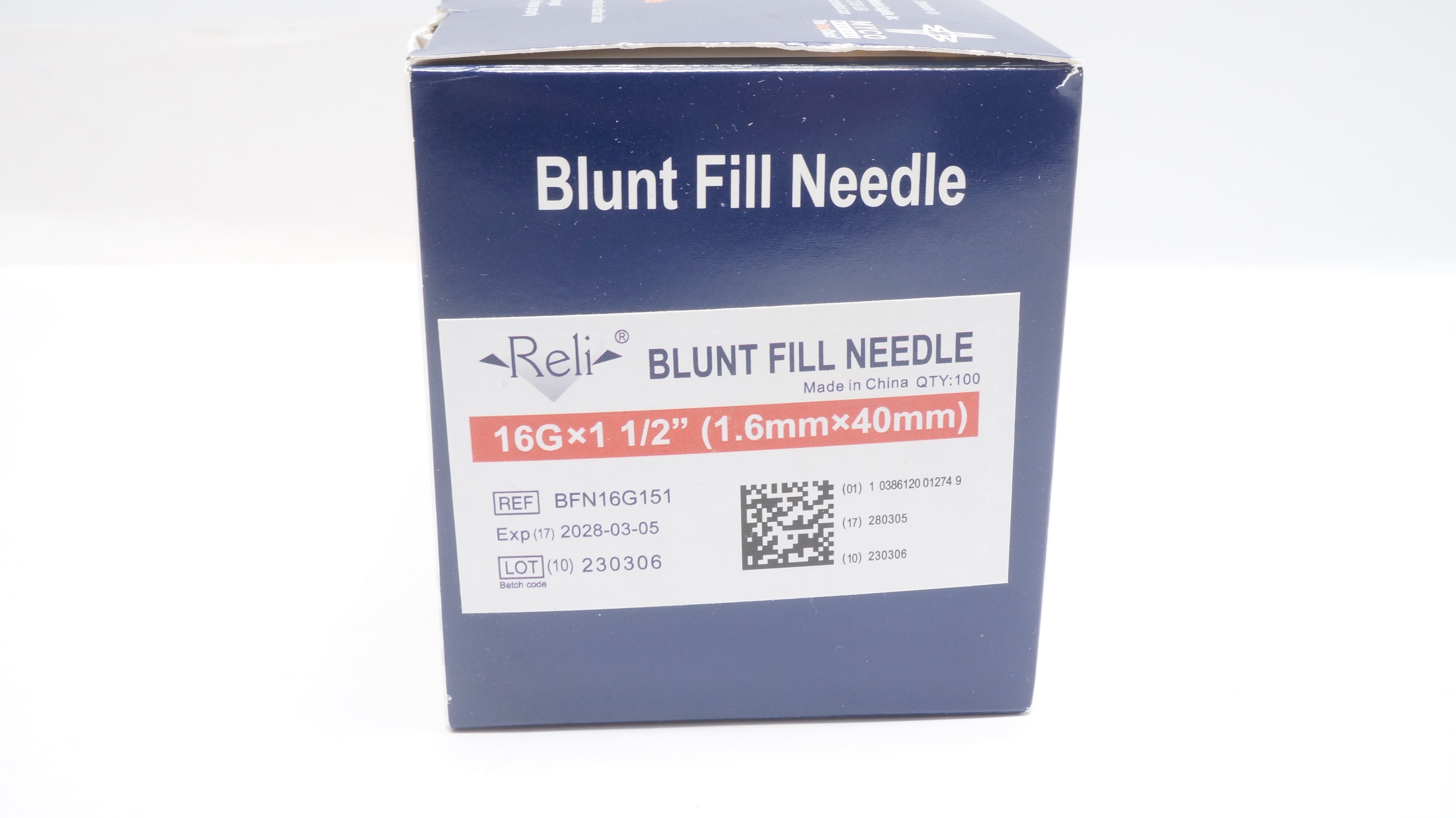 Myco Medical BFN16G151 Reli Blunt Fill Ndle 16G x 1-1/2inch - Box of 100