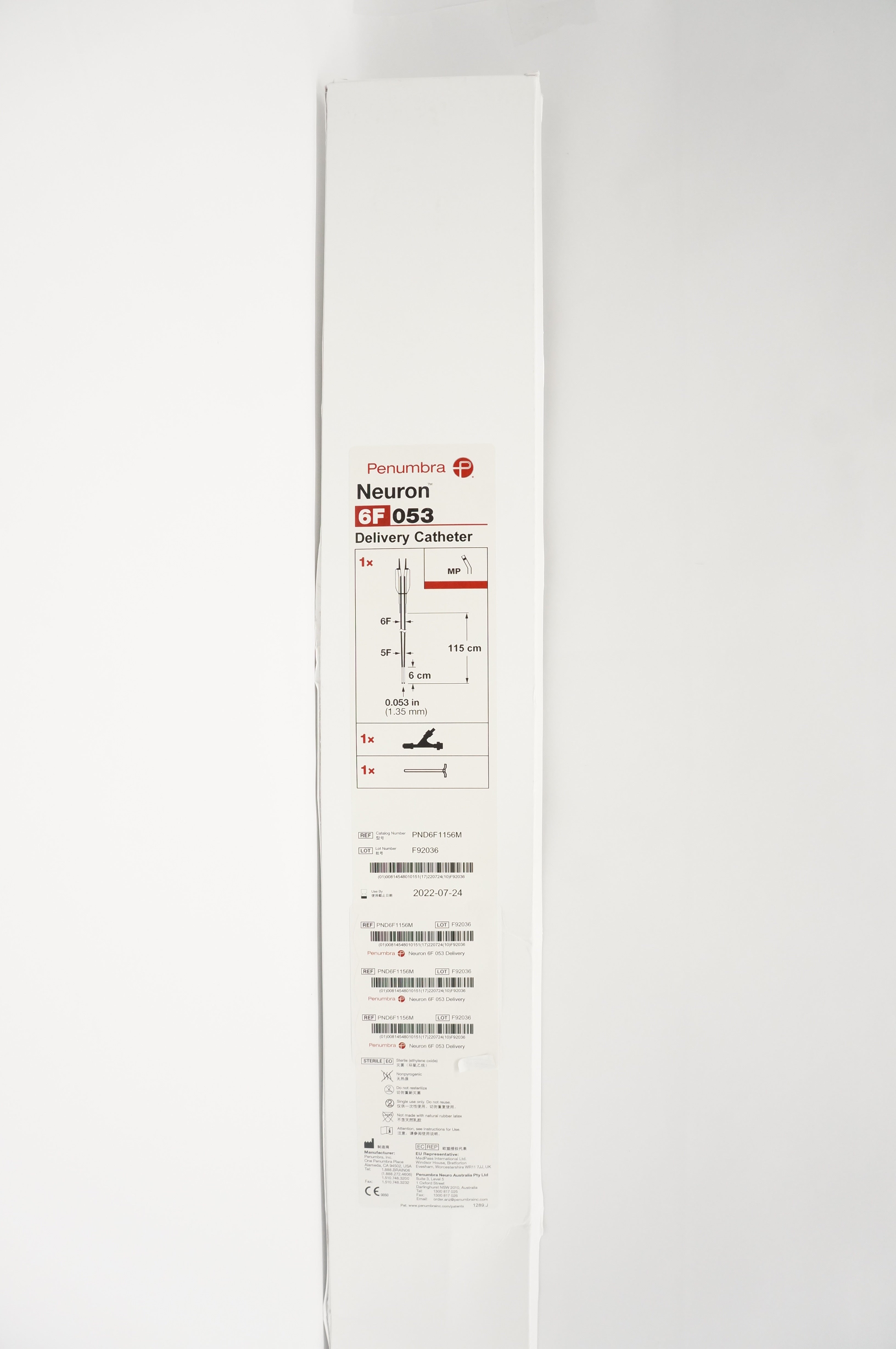 Penumbra PND6F1156M Neuron Delivery Cath. MP 6F x 0.053inch