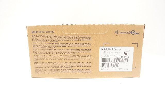 BD 309654 Slip Tip Syringe 50ml - box of 40