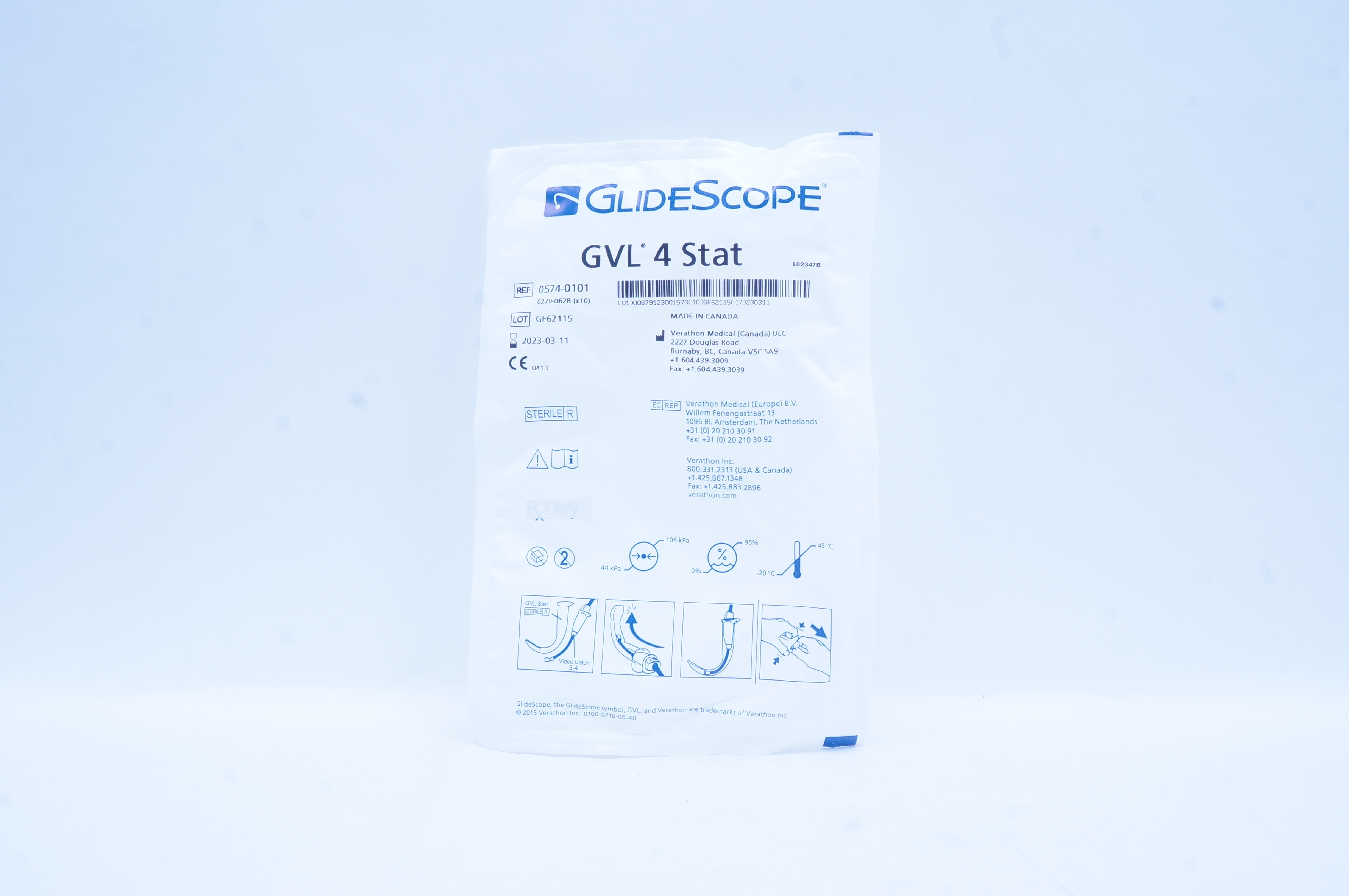 Verathon Medical 0574-0101 GlideScope GVL 4 Stat (x)