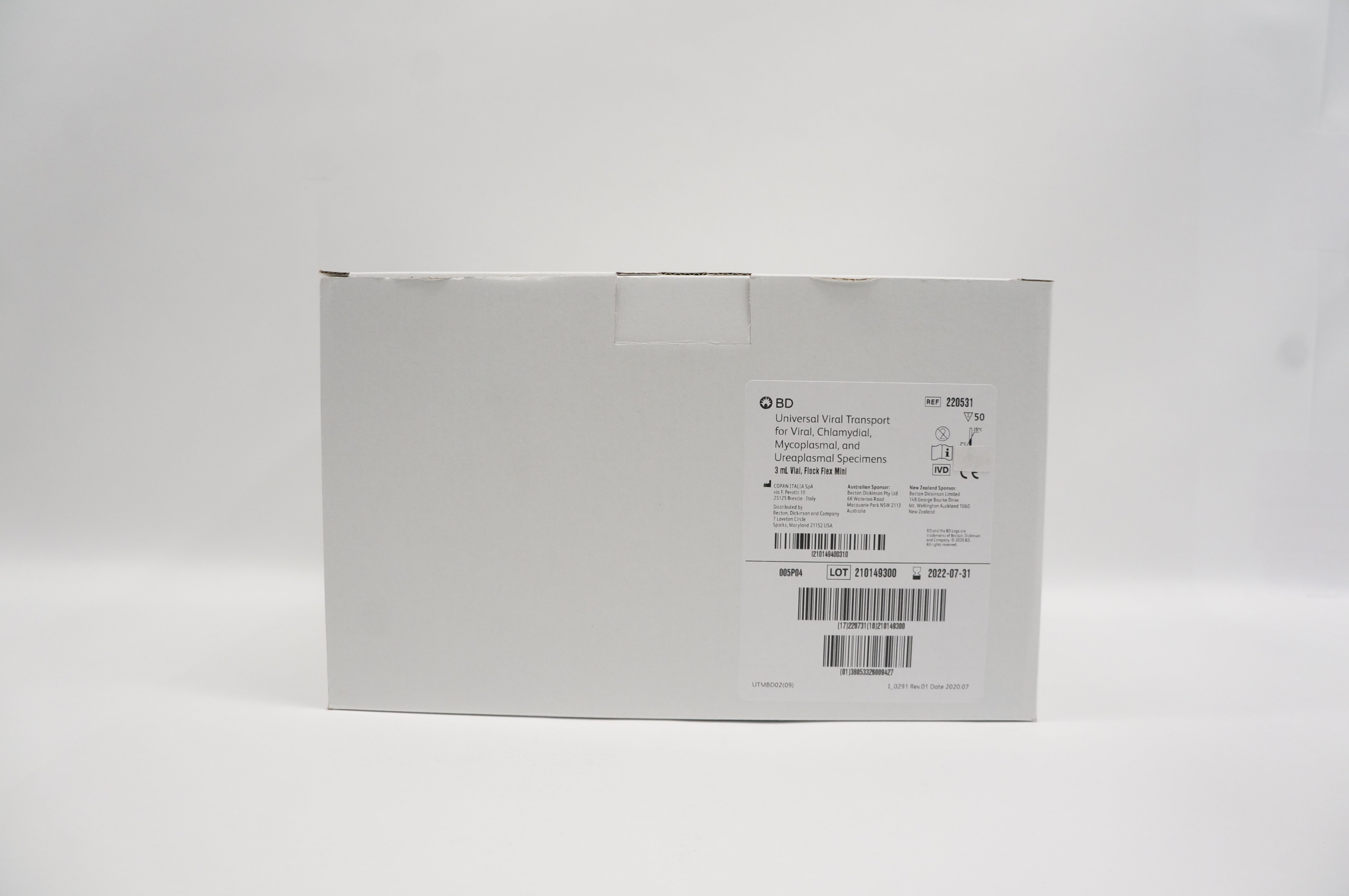 BD 220531 Universal Viral Transport Kit - Box of 50