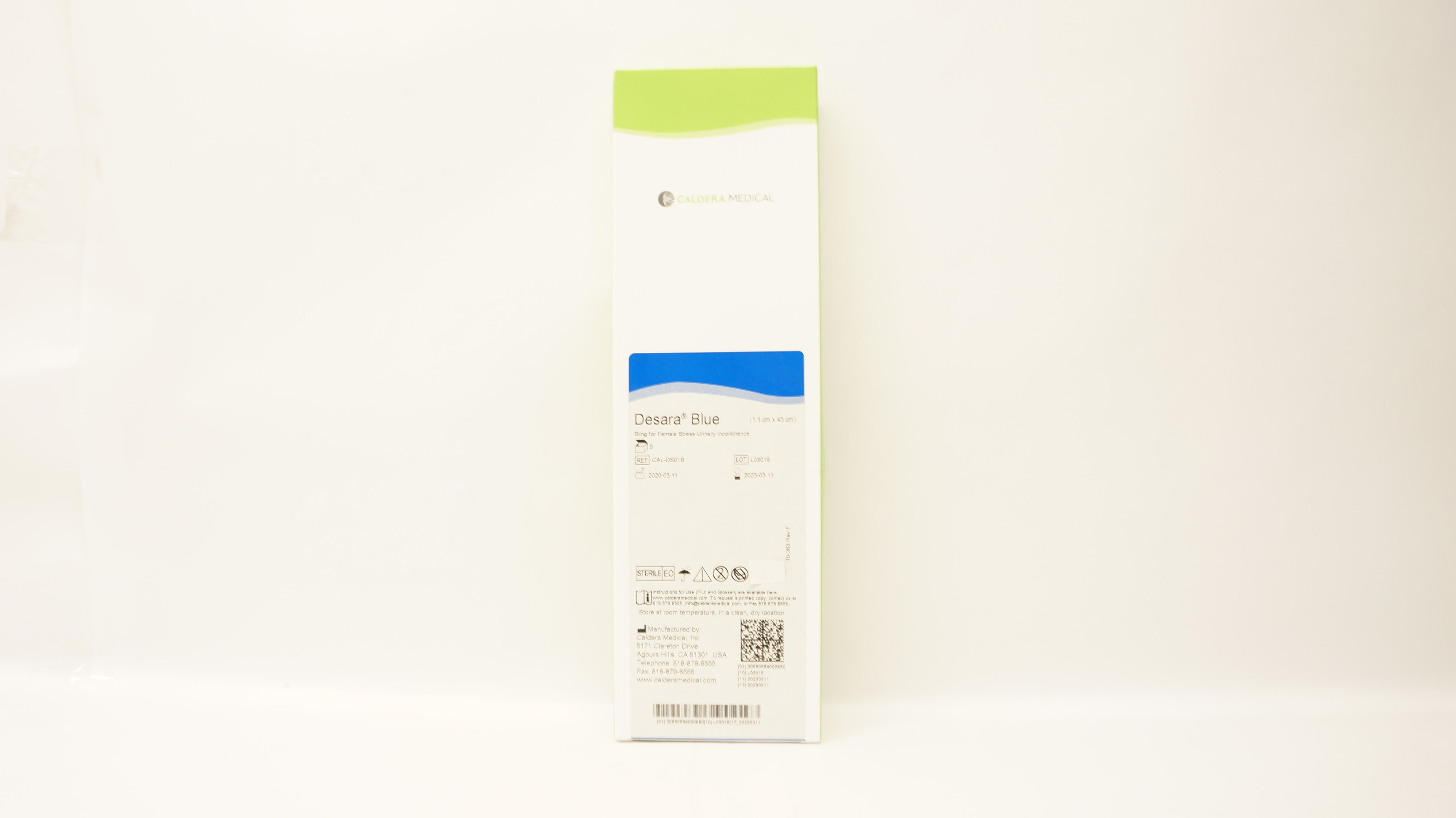 Caldera Medical CAL-DS01B Desara Blue Sling 1.1cm x 45cm - Box of 5