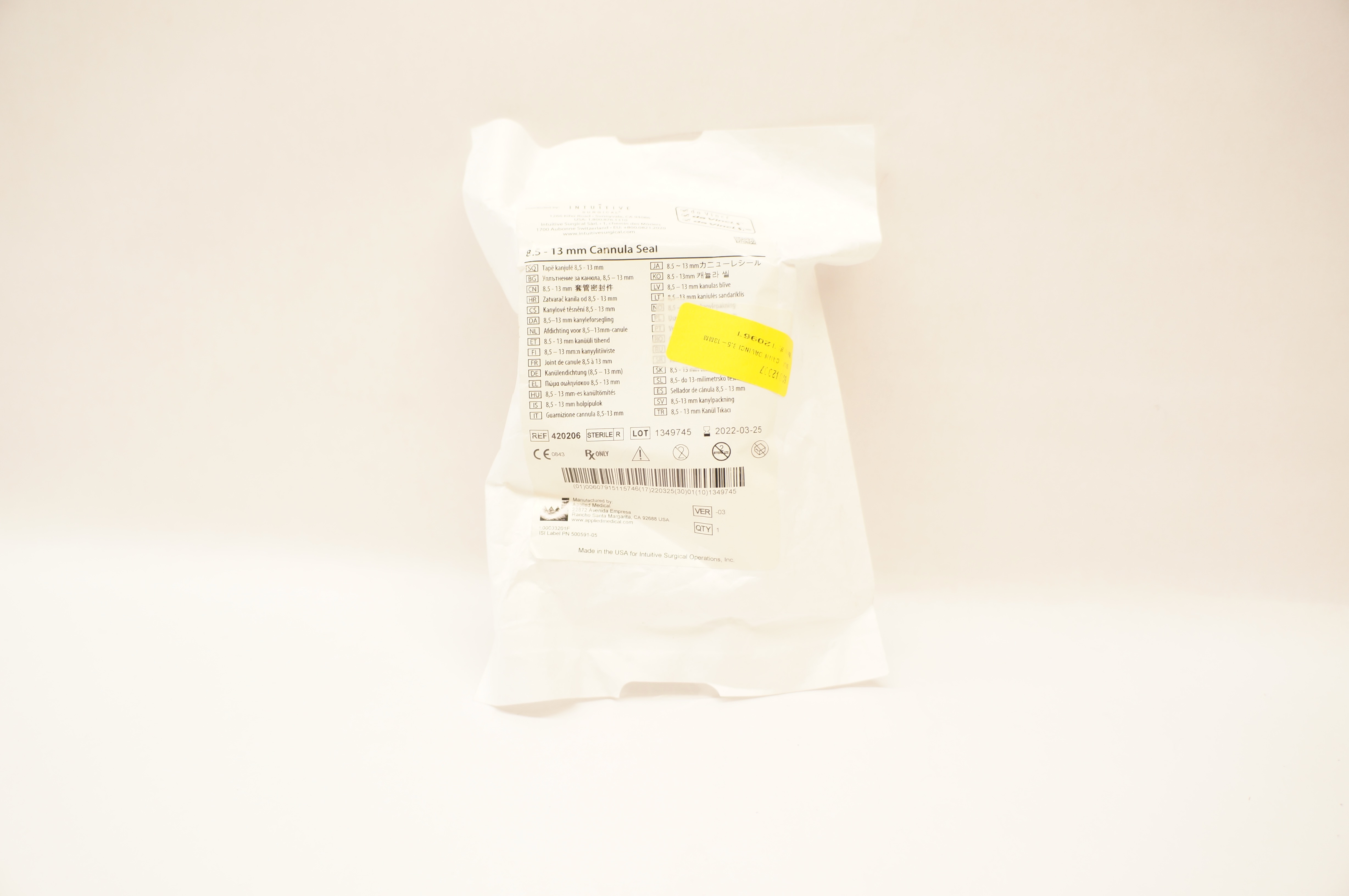 Applied Medical 420206 Intuitive 8.5-13mm Cannula Seal (x)