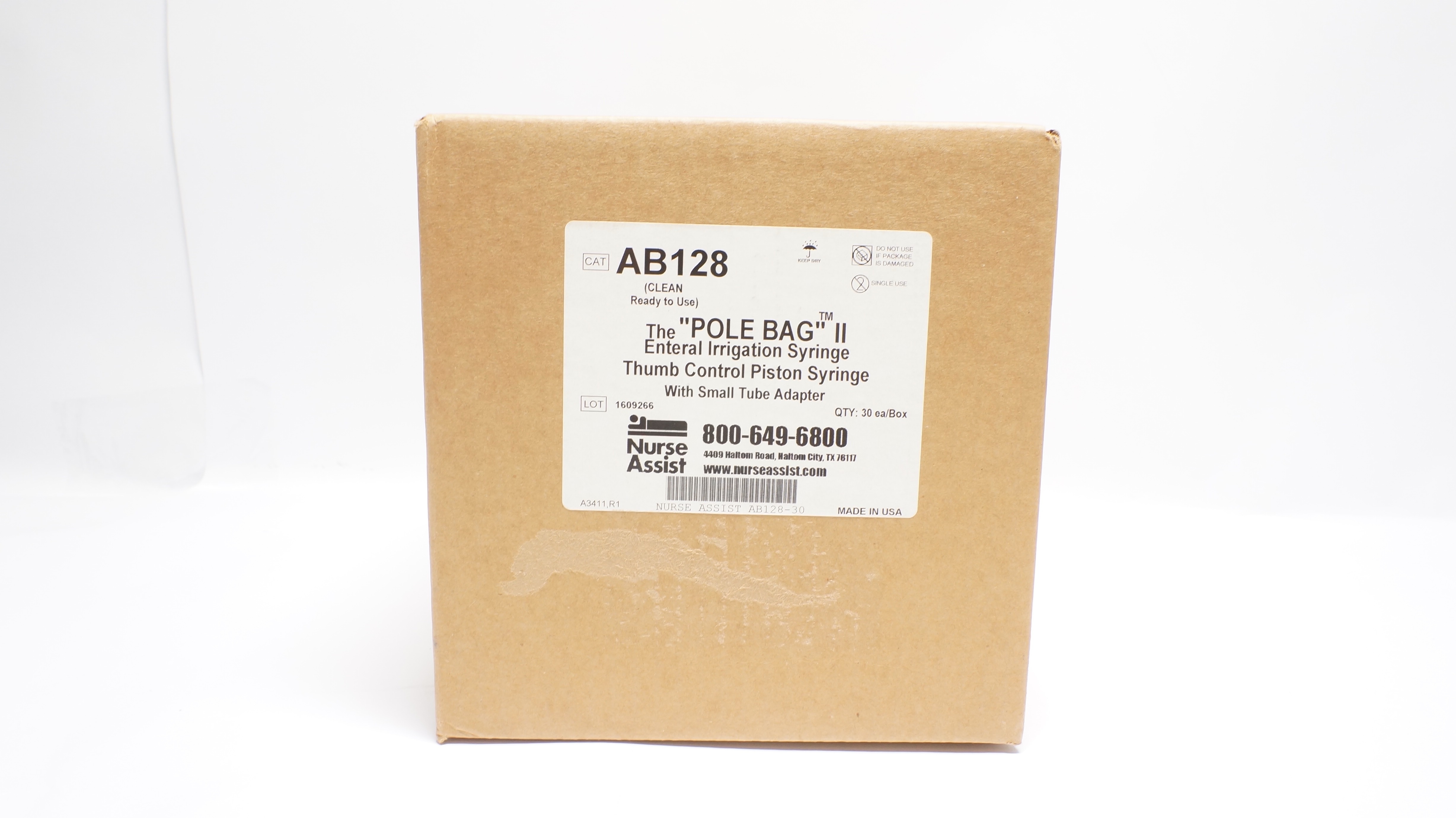 Nurse Assist AB128 Enteral Irrigation & Thumb Control Piston Syringe - Box of 30