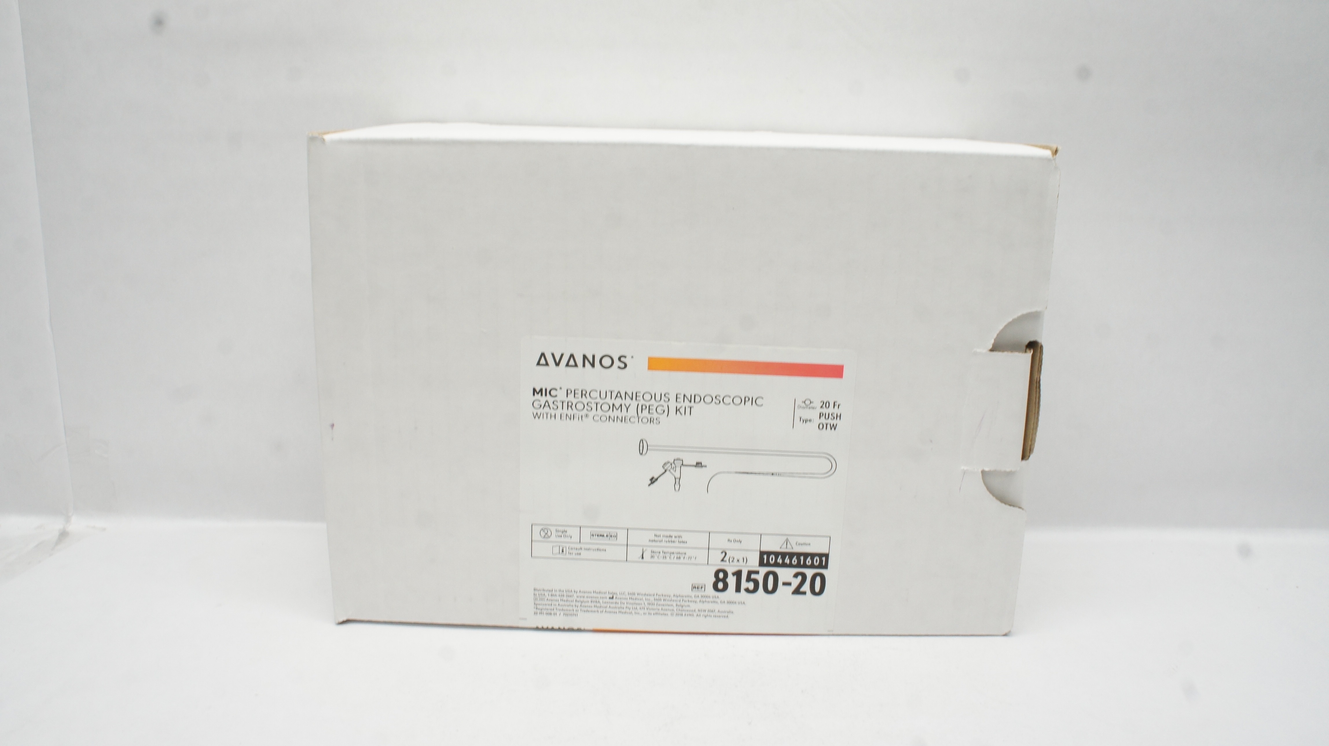 Avanos 8150-20 MIC Percutaneous Endoscopic Gastrostomy Kit 20Fr (x) - Box of 2