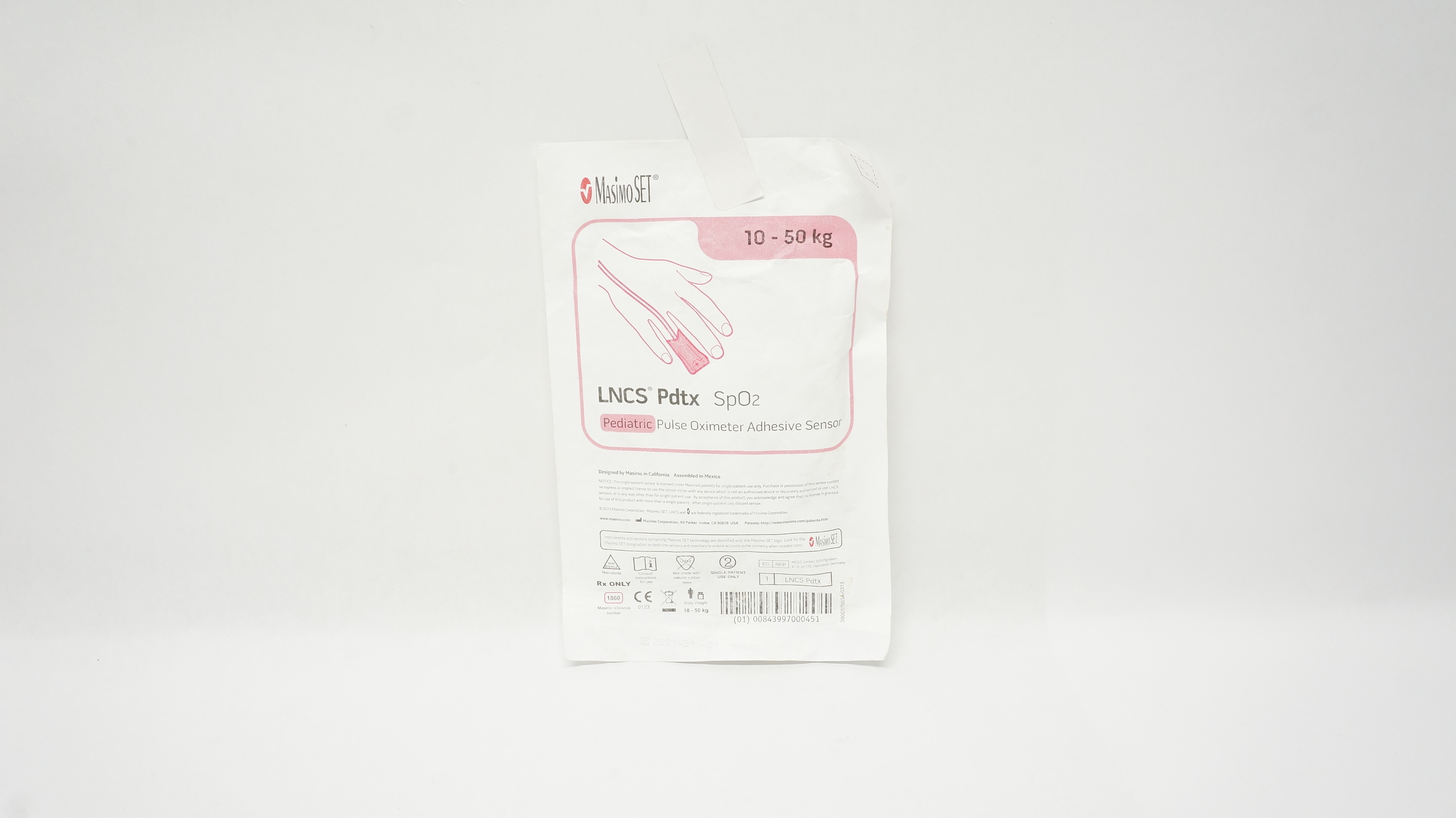 MasimoSet 1860 LNCS Pdtx SpO2 Pediatric Pulse Oximeter 10-50kg (x)