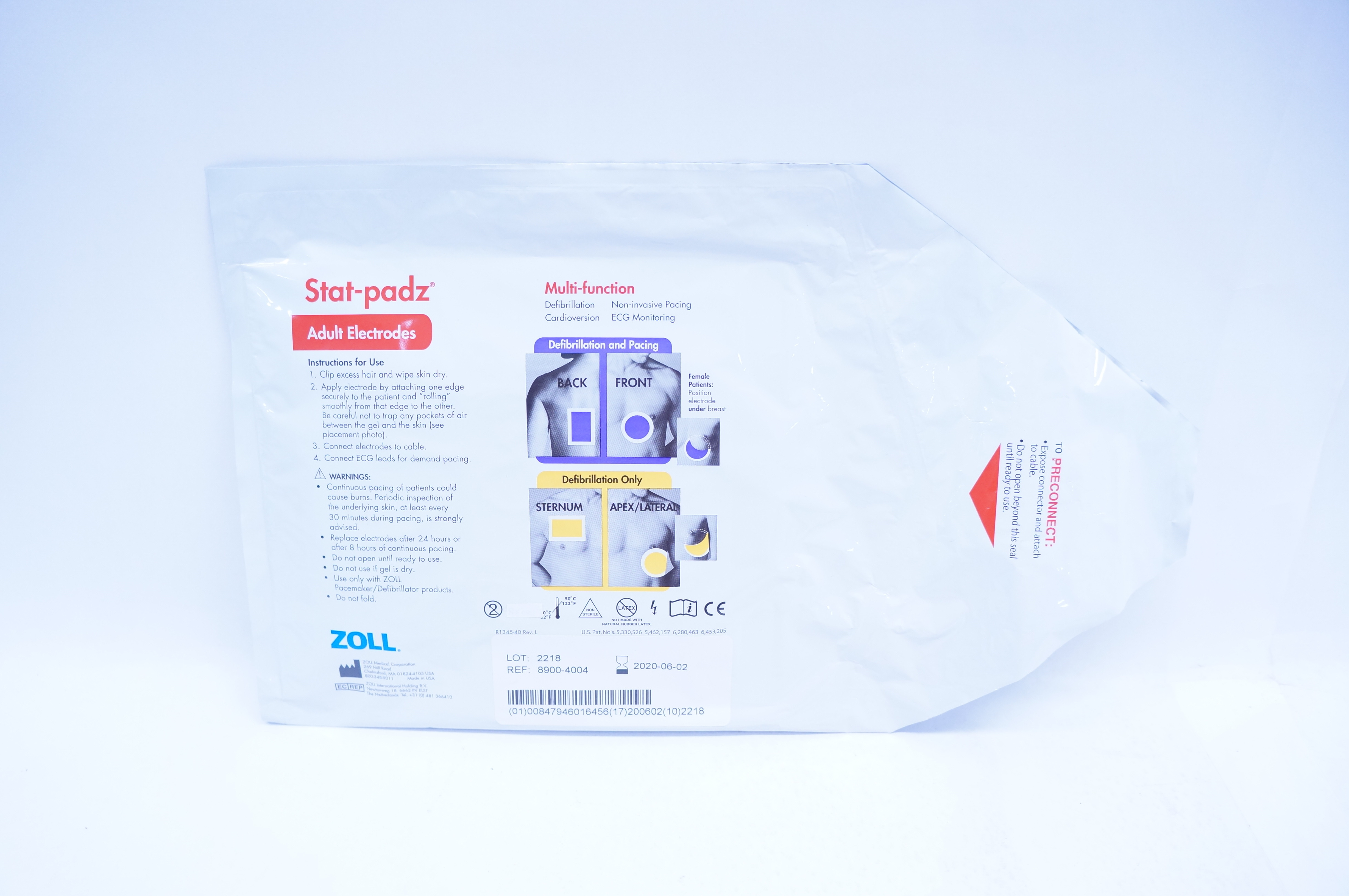 Zoll 8900-4004 Stat-padz Adult Electrodes Multi-function (x)