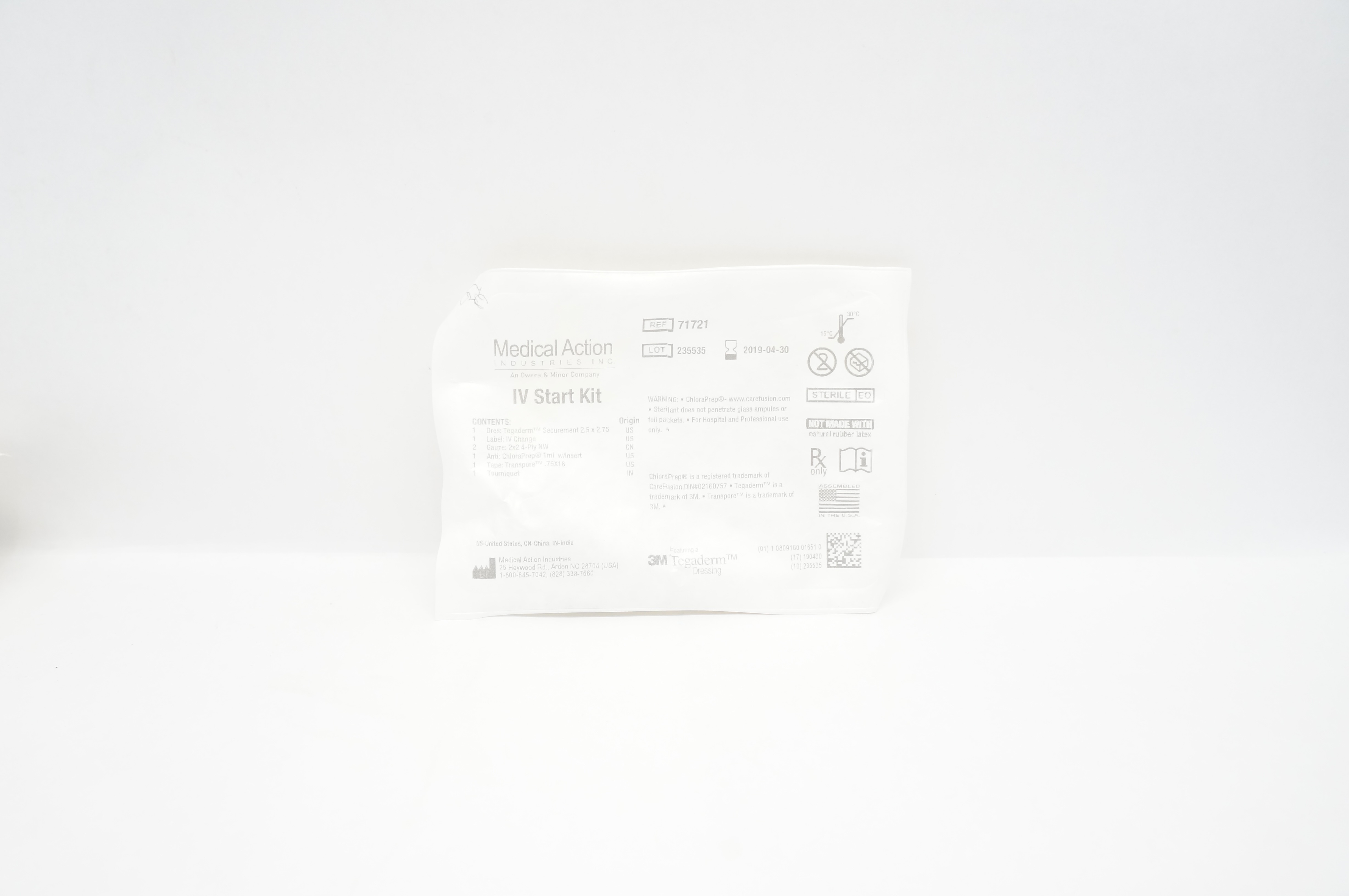 Medical Action 71721 Featuring 3M Tegaderm Dressing IV Start Kit (x)