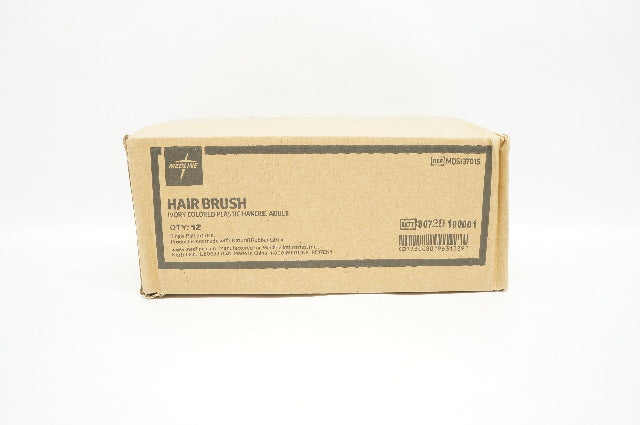 Medline MDS137015 Hair Brush Ivori Colored Plastic Handle, Adult - Box of 12