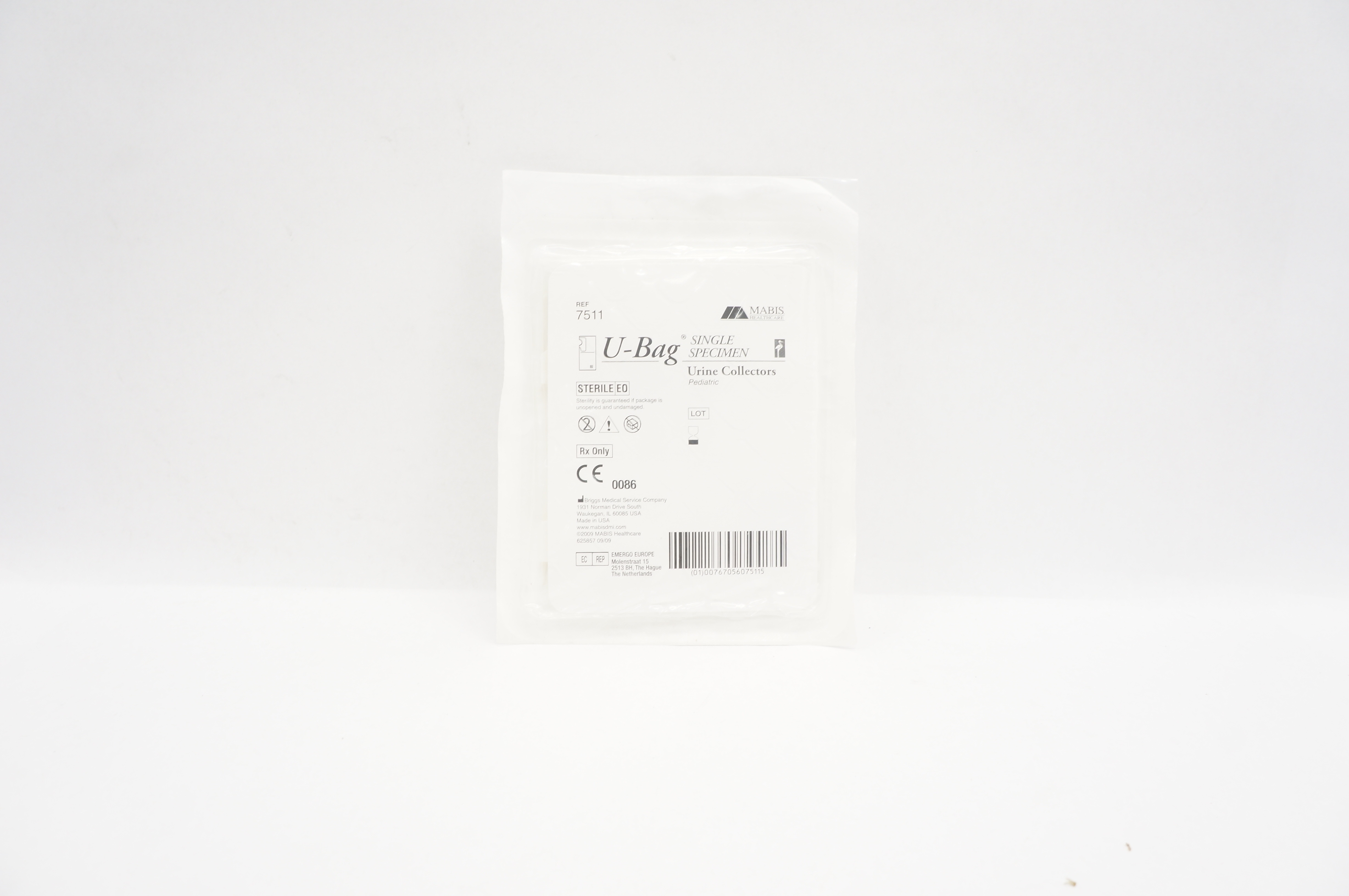 Mabis 7511 Briggs Medical U-Bag Single Specimen Urine Collectors Pediatric (x)