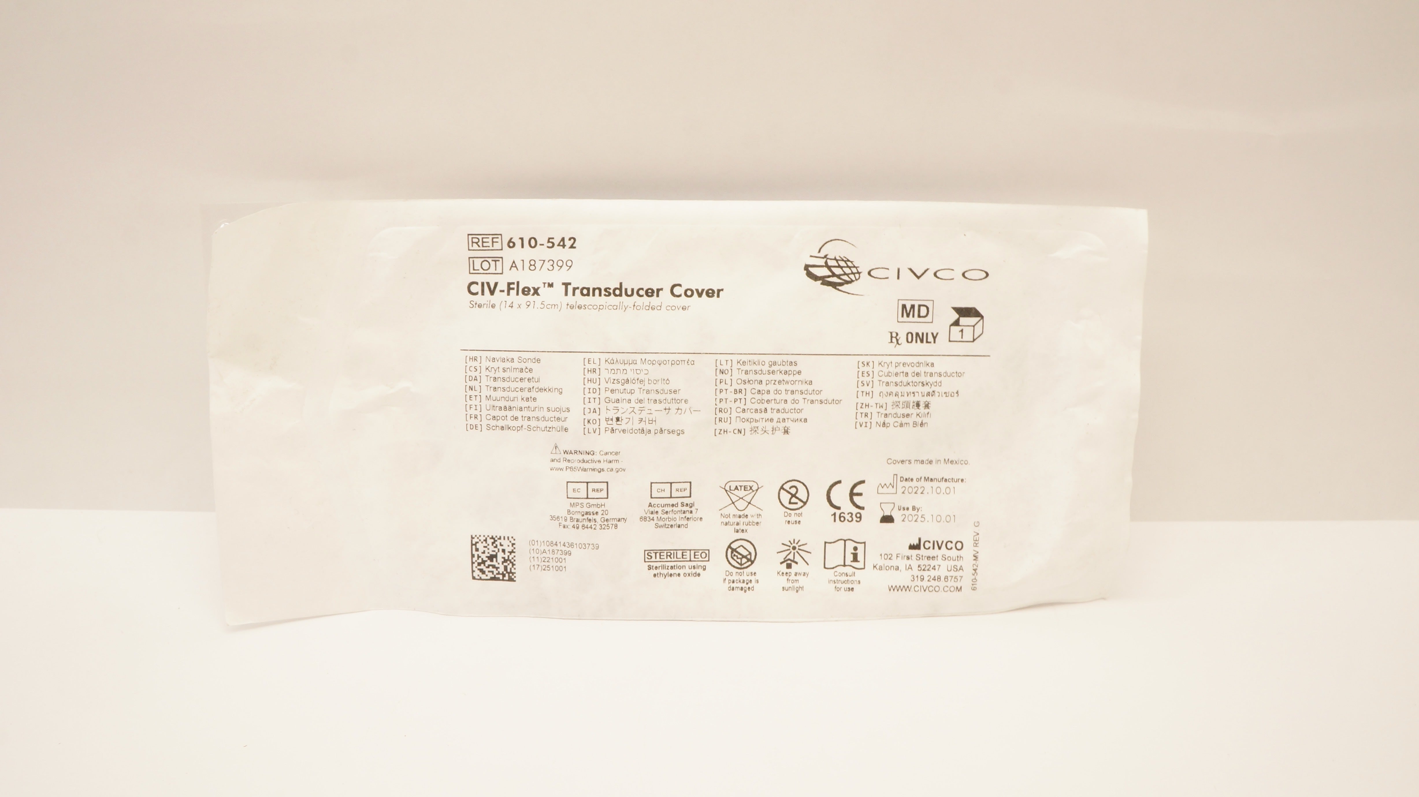 CIVCO 610-542 CIV-Flex Transducer Cover 14 x 91.5cm